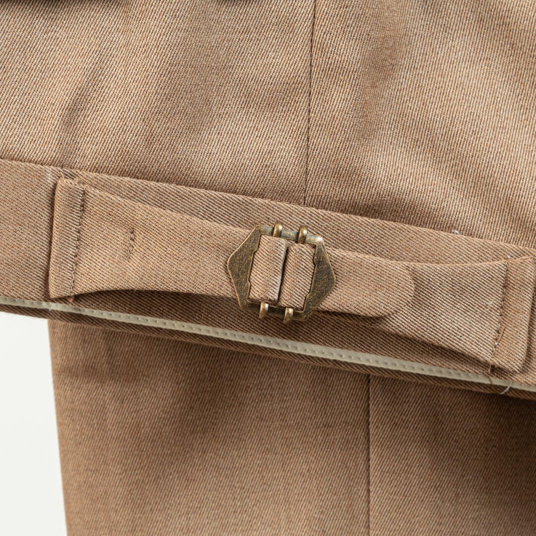 Tan Steep Twill Round Pocket Trousers Holland &amp; Sherry Dakota Collection