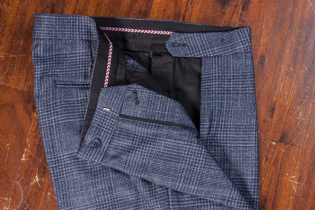 Trousers Cerruti Wool Cashmere Silk Checked