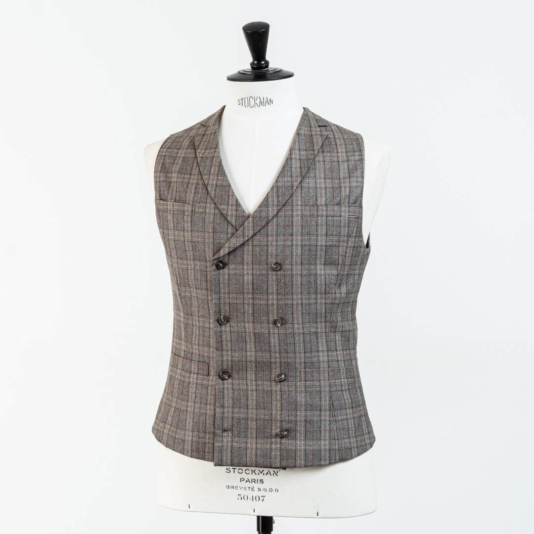 Plaid Waistcoat Wedding Pitti Uomo Holland &amp; Sherry Bespoke Tailor Made.