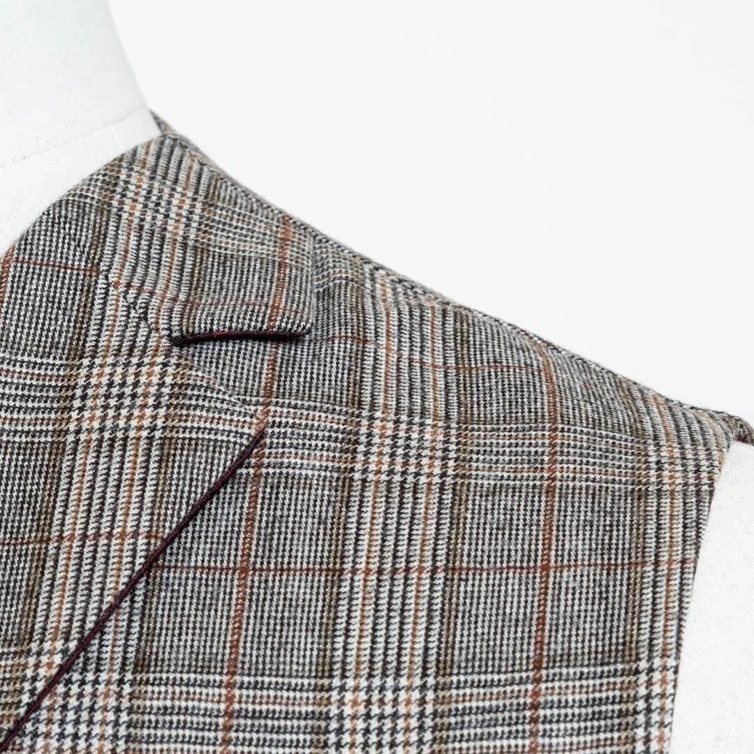 Plaid Waistcoat Wedding Pitti Uomo Holland &amp; Sherry Bespoke Tailor Made.