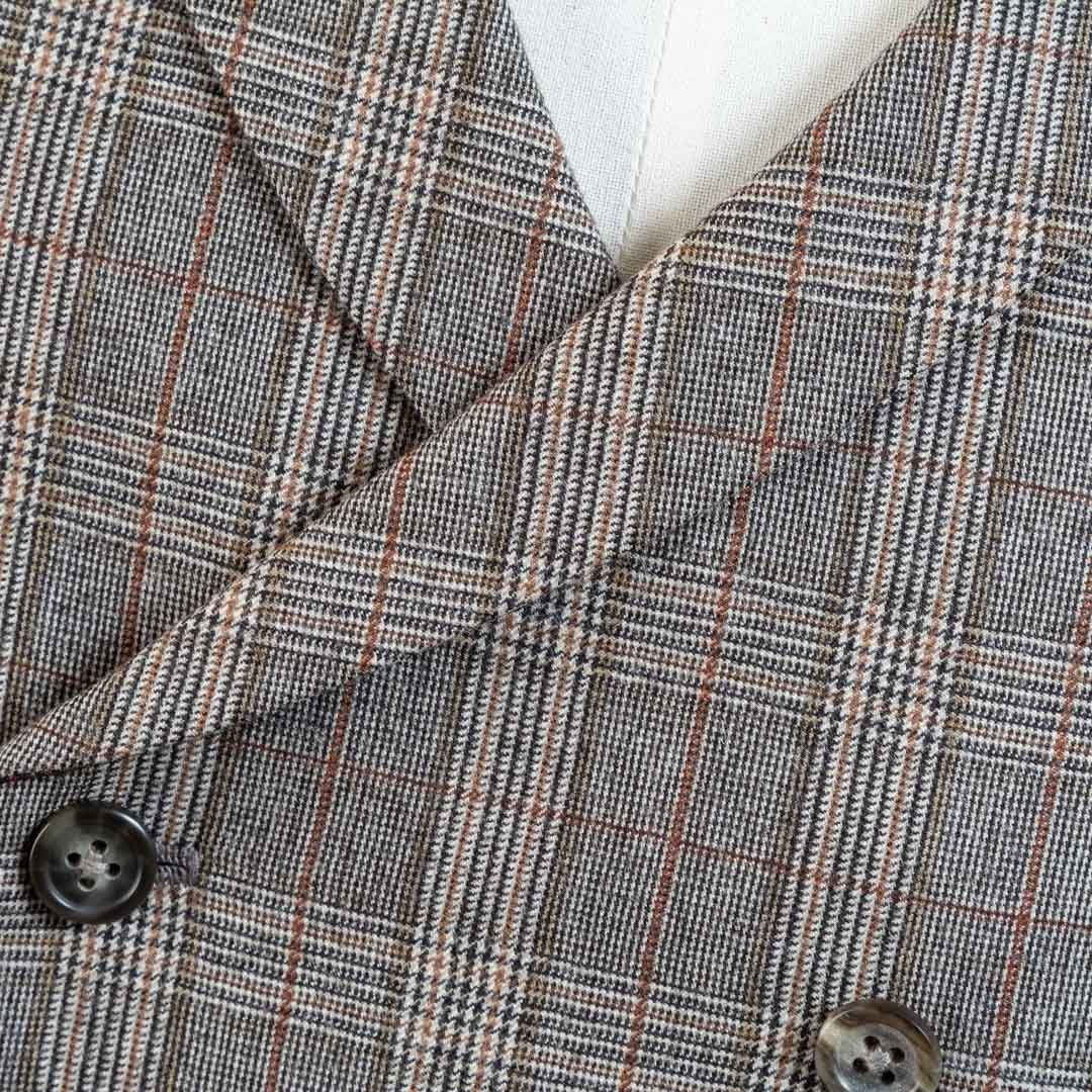 Plaid Waistcoat Wedding Pitti Uomo Holland &amp; Sherry Bespoke Tailor Made.