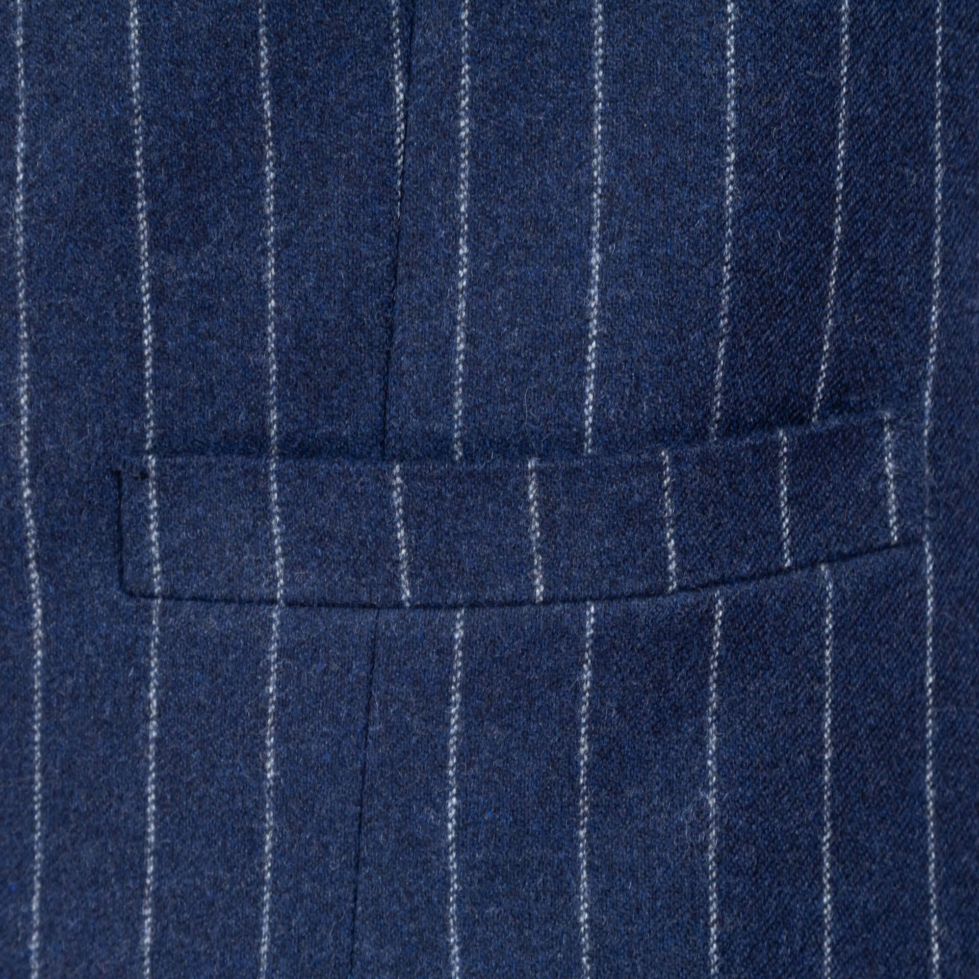Flannel Asymmetric Chalk Stripe Waistcoat