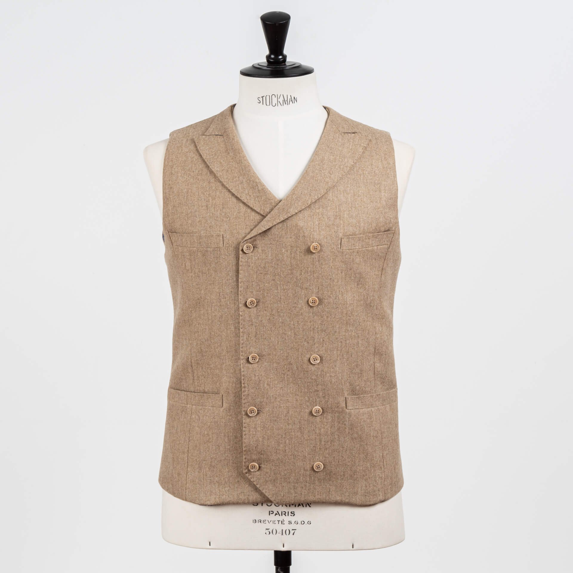 Waistcoat Double Breasted With Peak Lapel And Breast Pockets