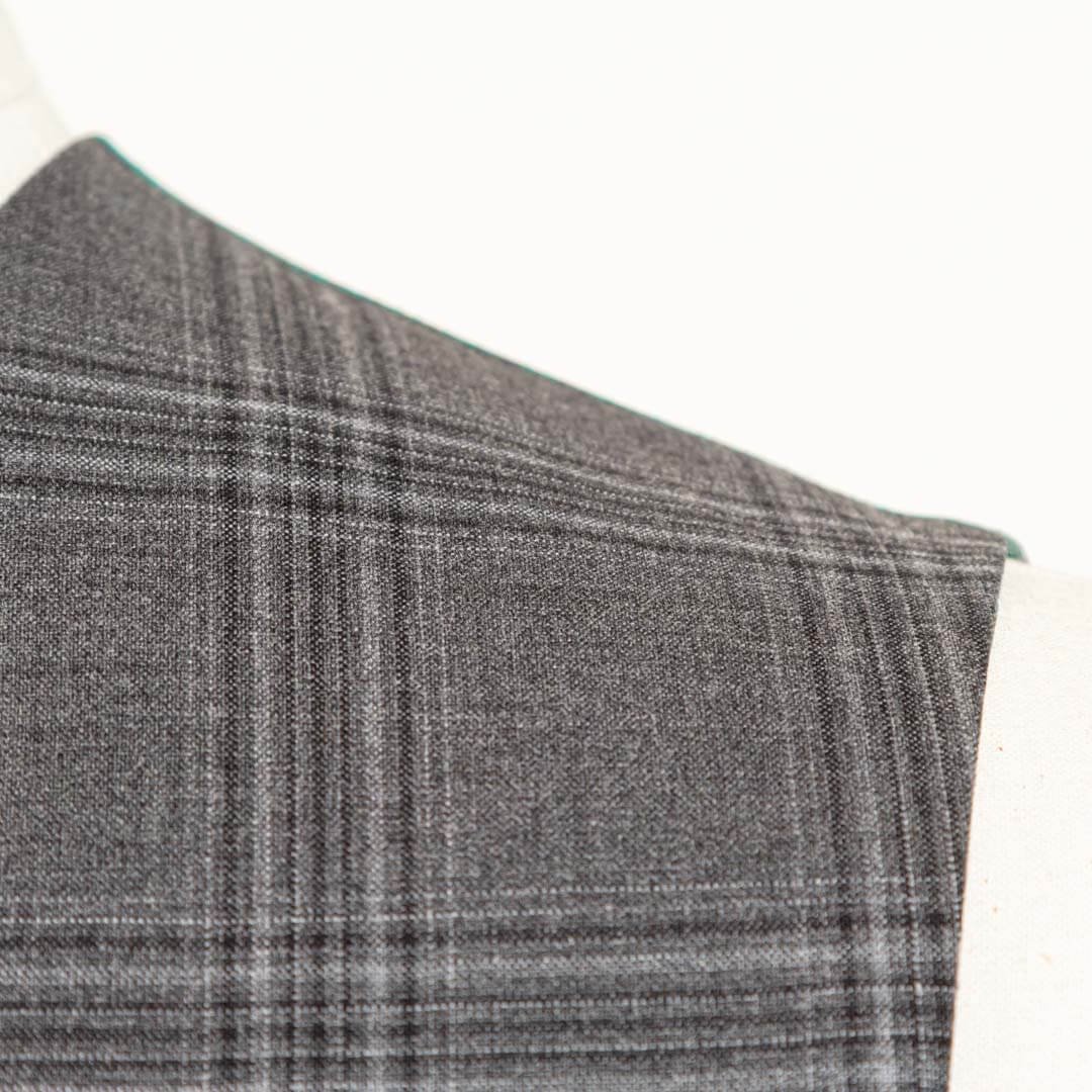 Waistcoat Custom Tailor Made Charcoal / Grey Tonal Block Plaid