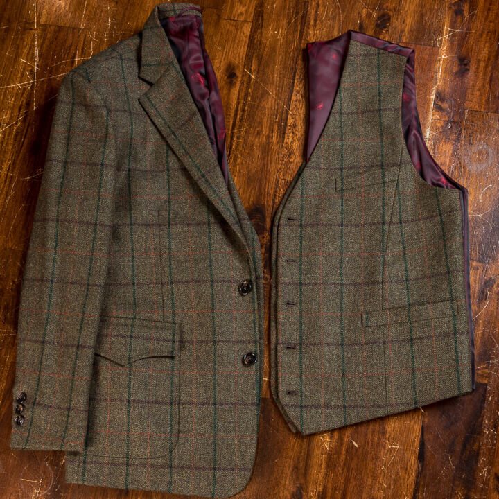 Hand Made Checked Tweed Waistcoat