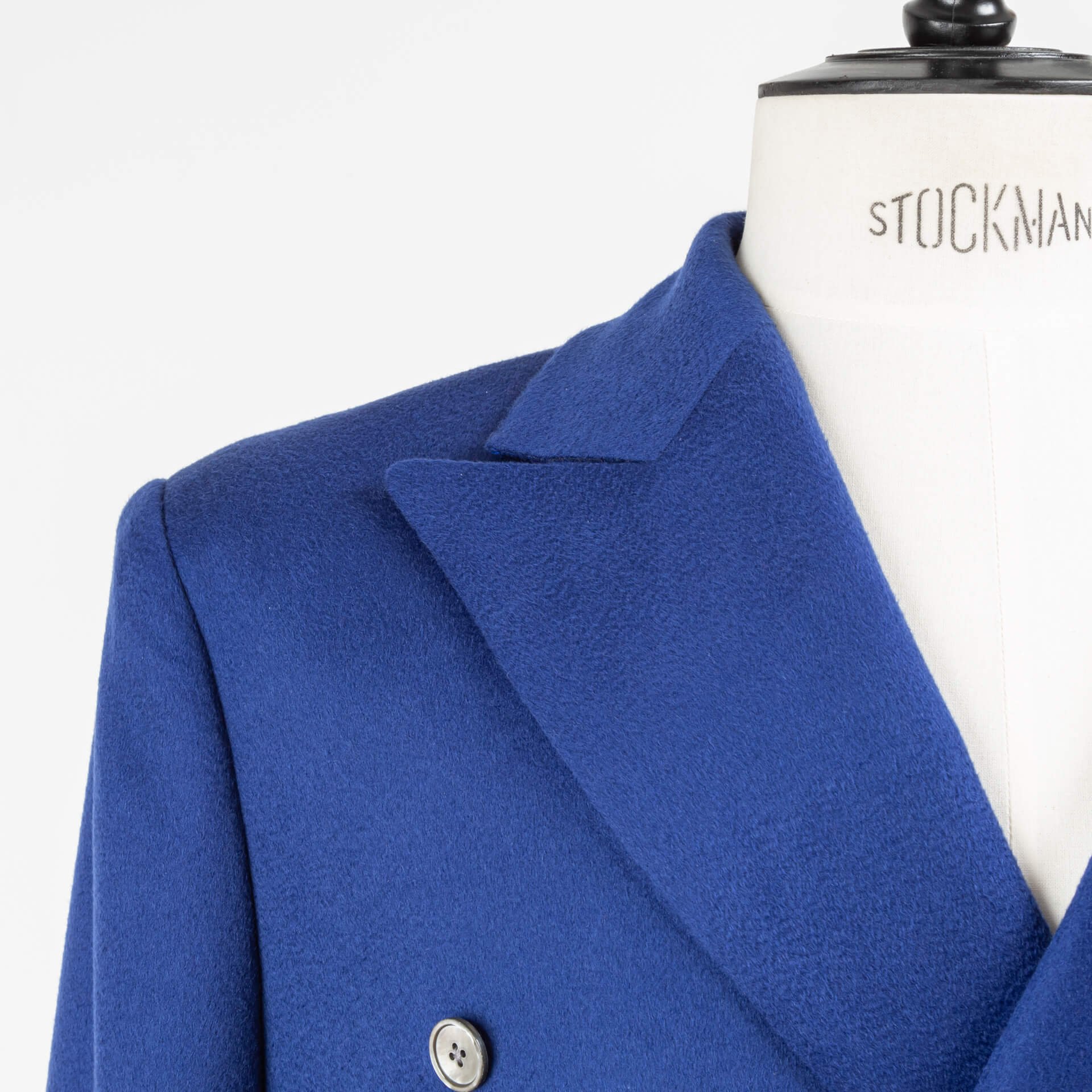 Cashmere Doeskin Overcoat Double Breasted Royal Blue.