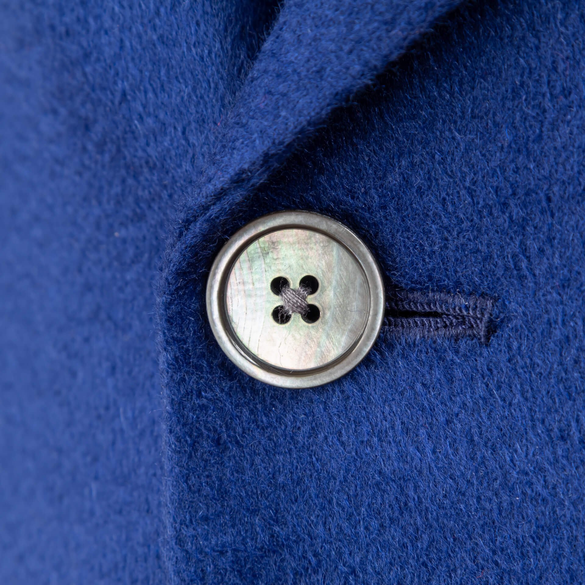 Cashmere Doeskin Overcoat Double Breasted Royal Blue