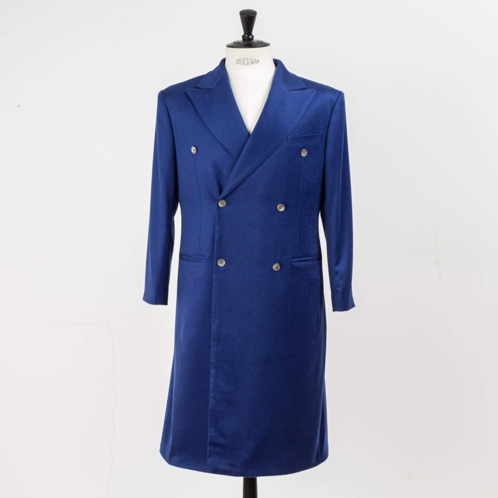 Cashmere Doeskin Overcoat Double Breasted Royal Blue.