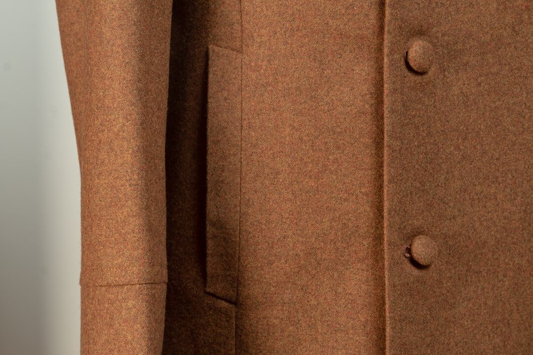 Overcoat Double Breasted 6x2 Flannel Bright Tan Twill