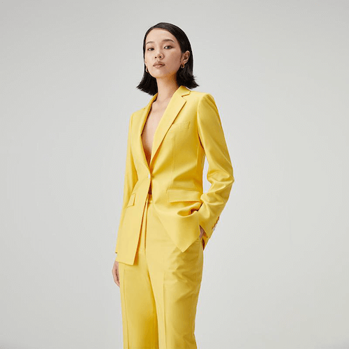 Ladies Bespoke Suit Yellow
