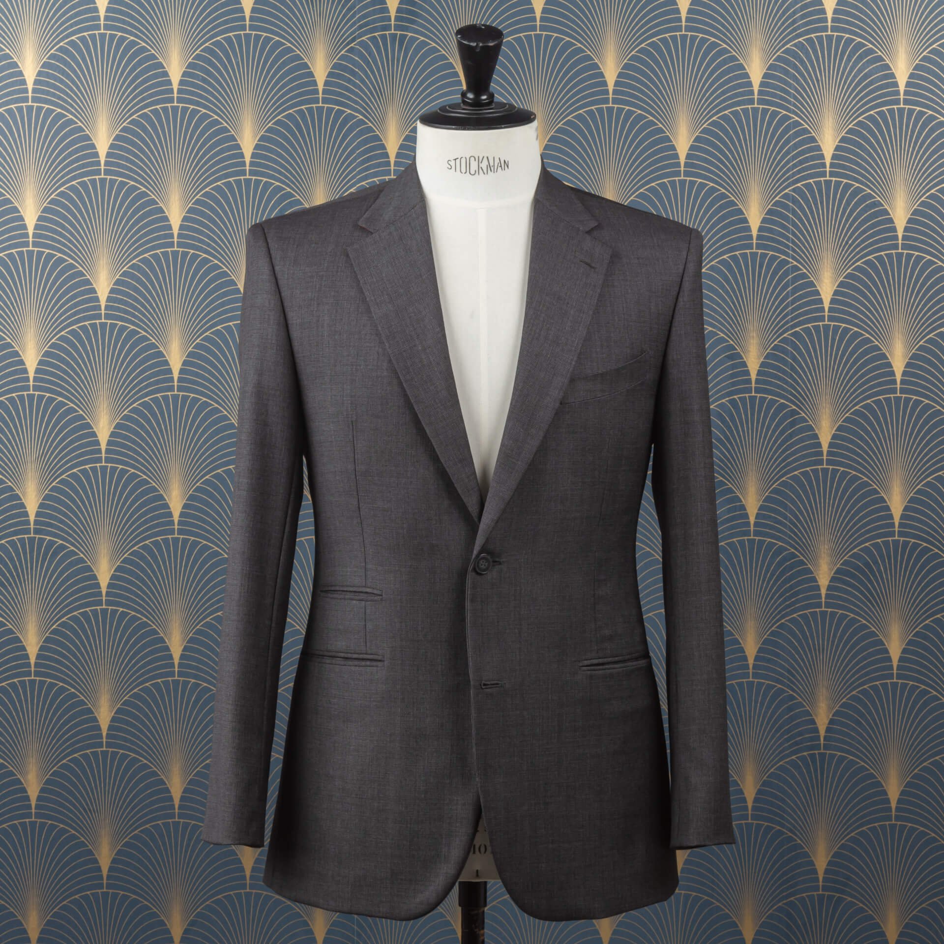 Nailhead Suit with Ticket Pocket