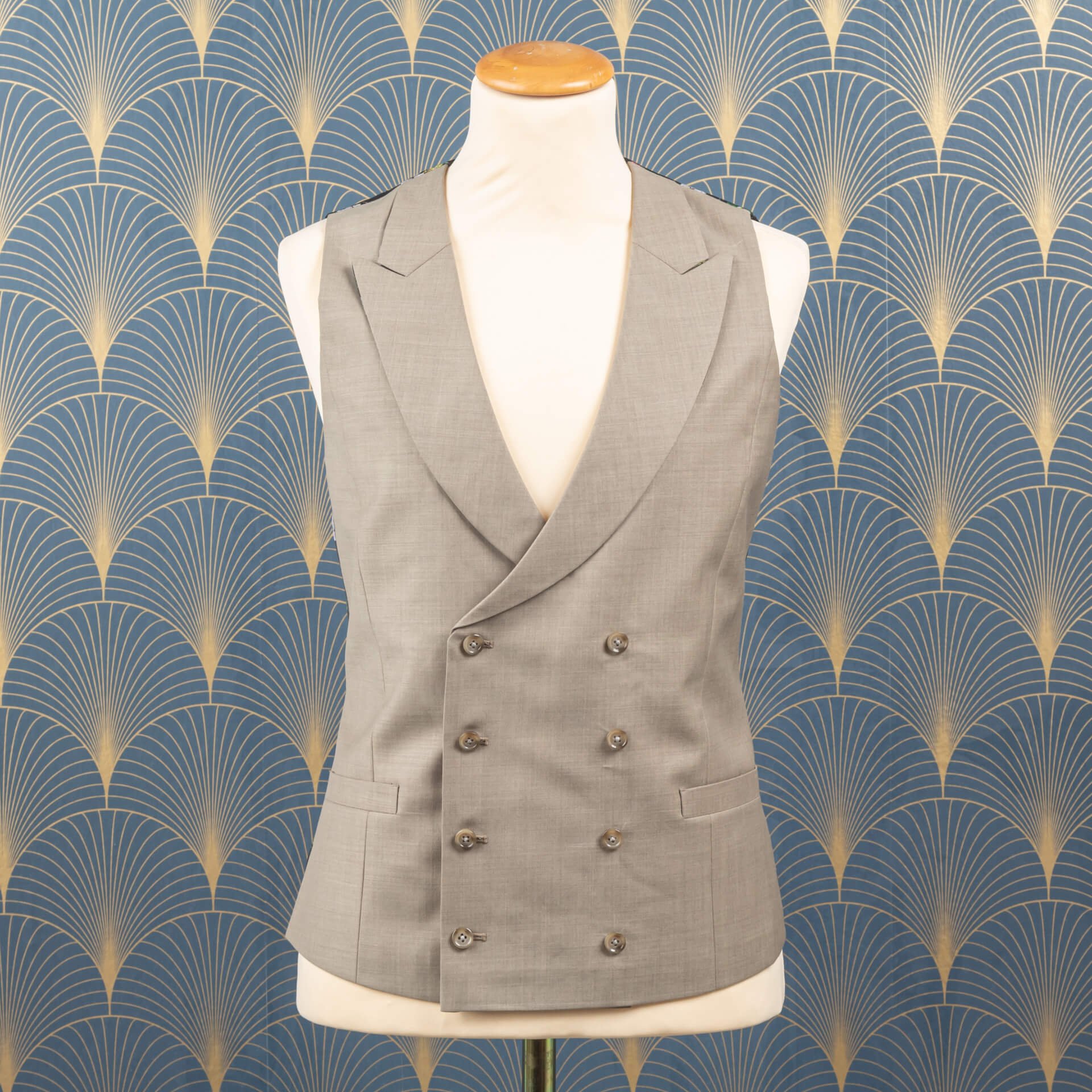 Teal Blue Suit with Toffee Brown Double Breasted Waistcoat 9.jpg