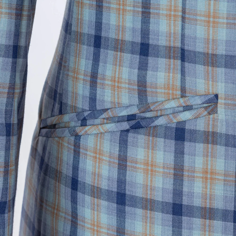 Pattern Flow at Flap Pocket on Jacket Front