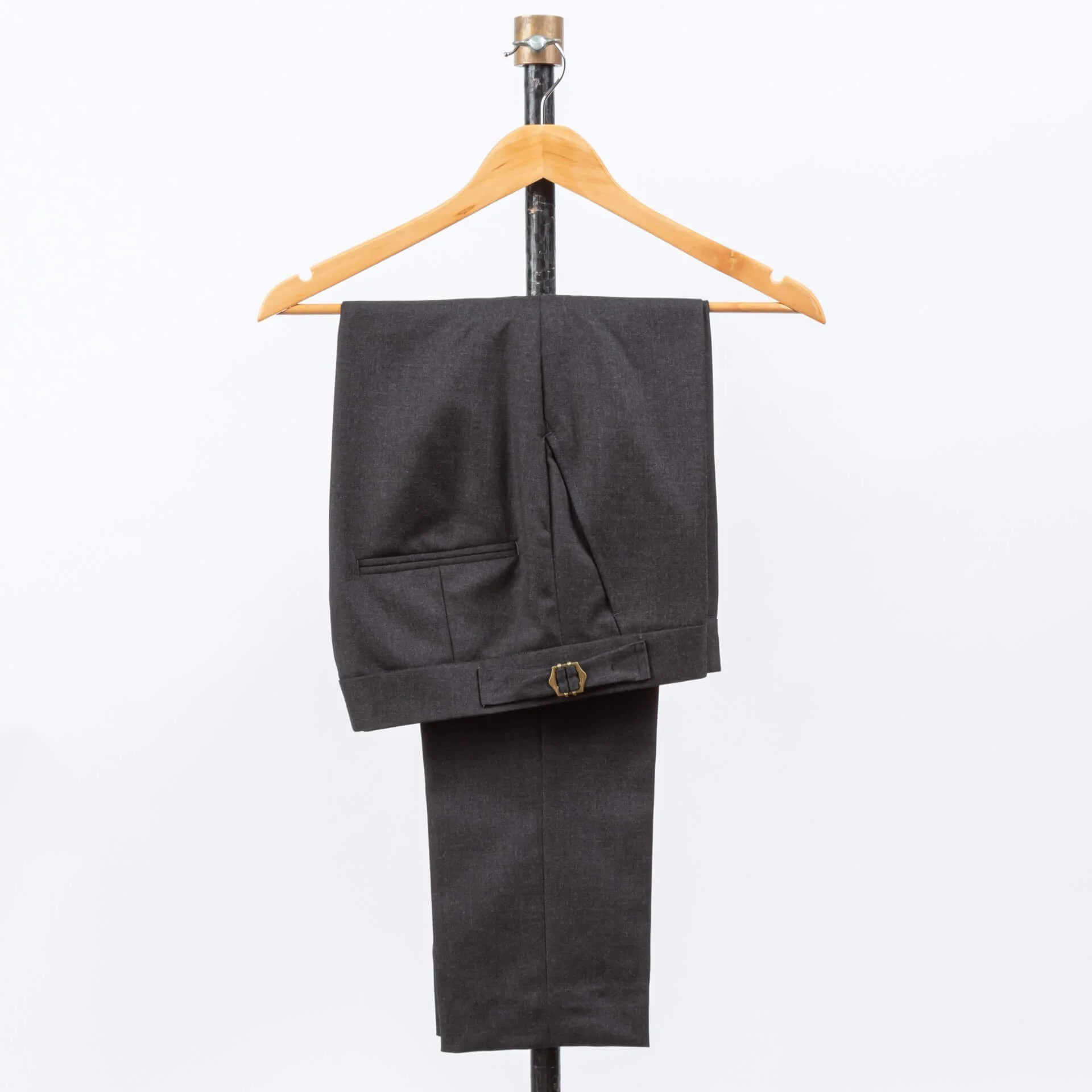 Ladies Trousers Wool Charcoal