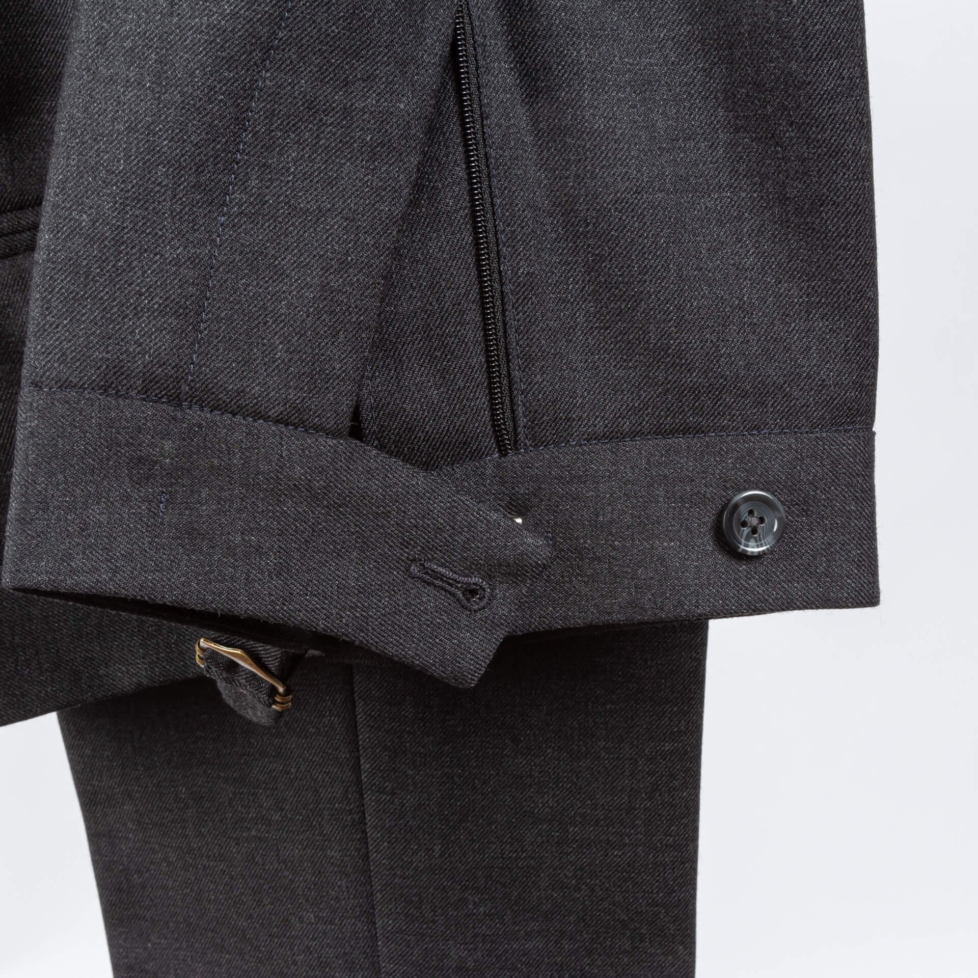 Ladies Trousers Wool Charcoal