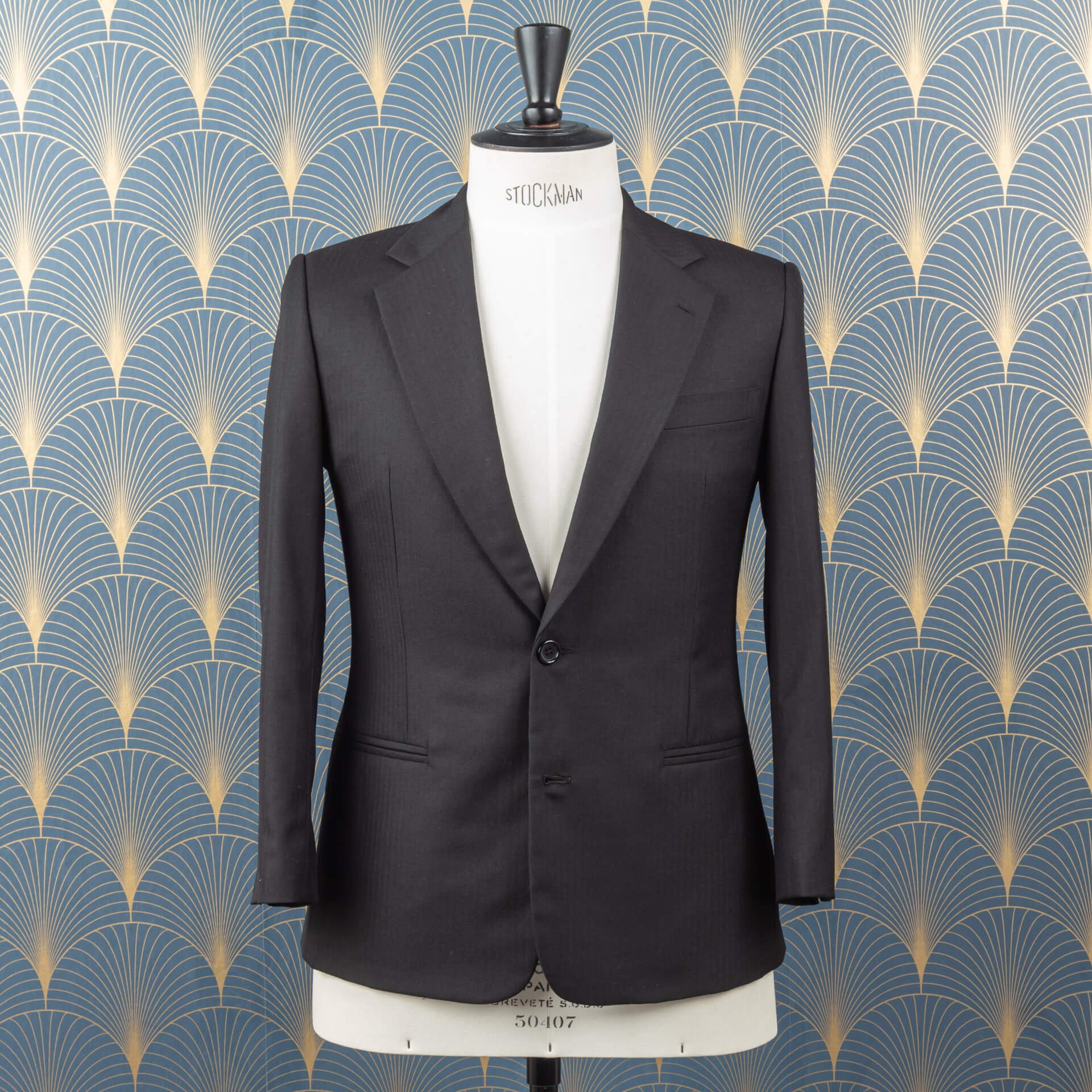 Black Herringbone Bespoke Suit 1.jpg