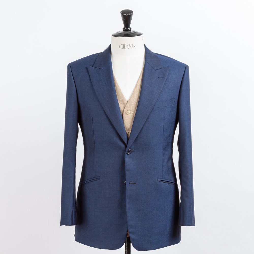 3-Piece Dark Blue Wedding Suit With a Sand-Coloured Waistcoat