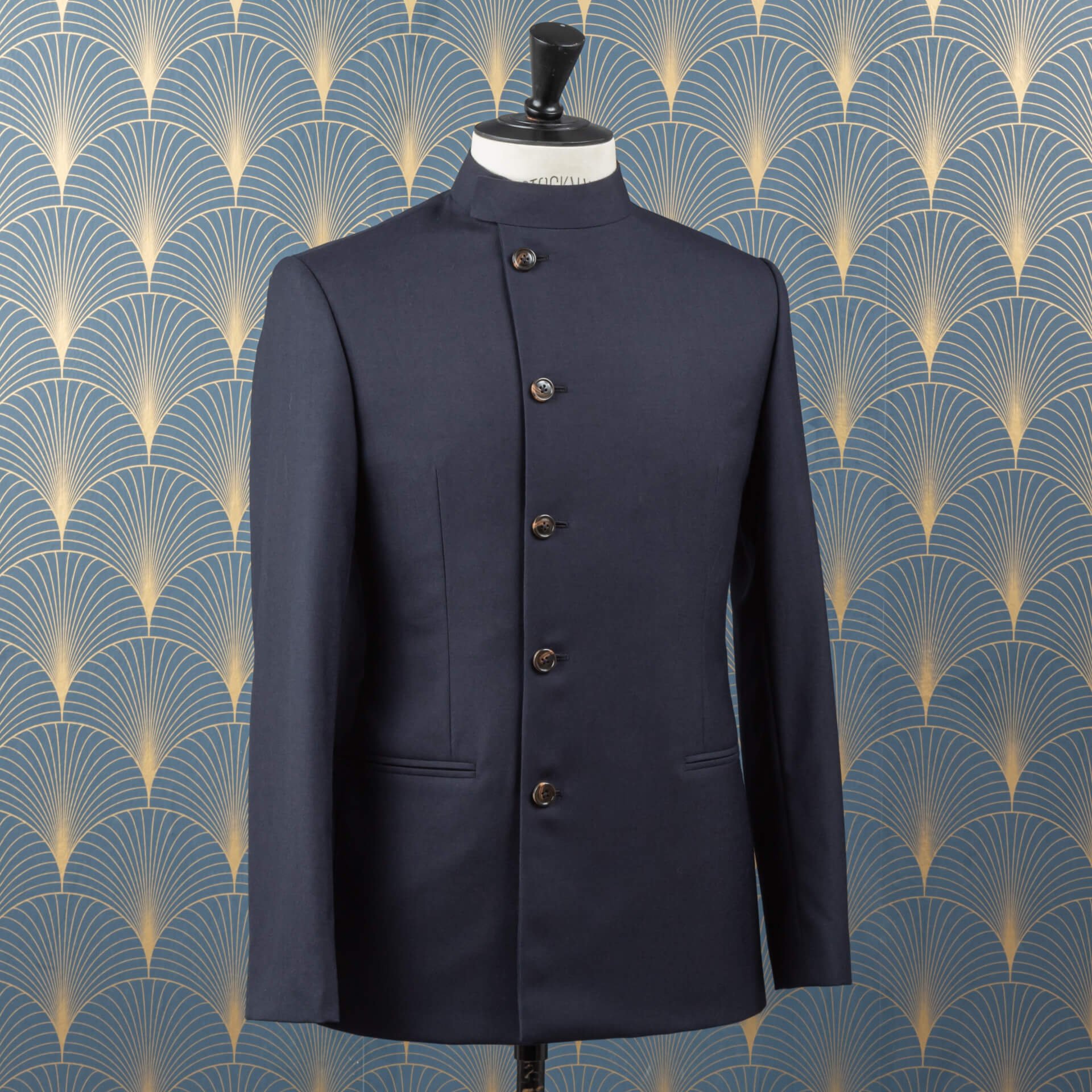 Orchestra Attire Bespoke Jacket with stand up collar side view