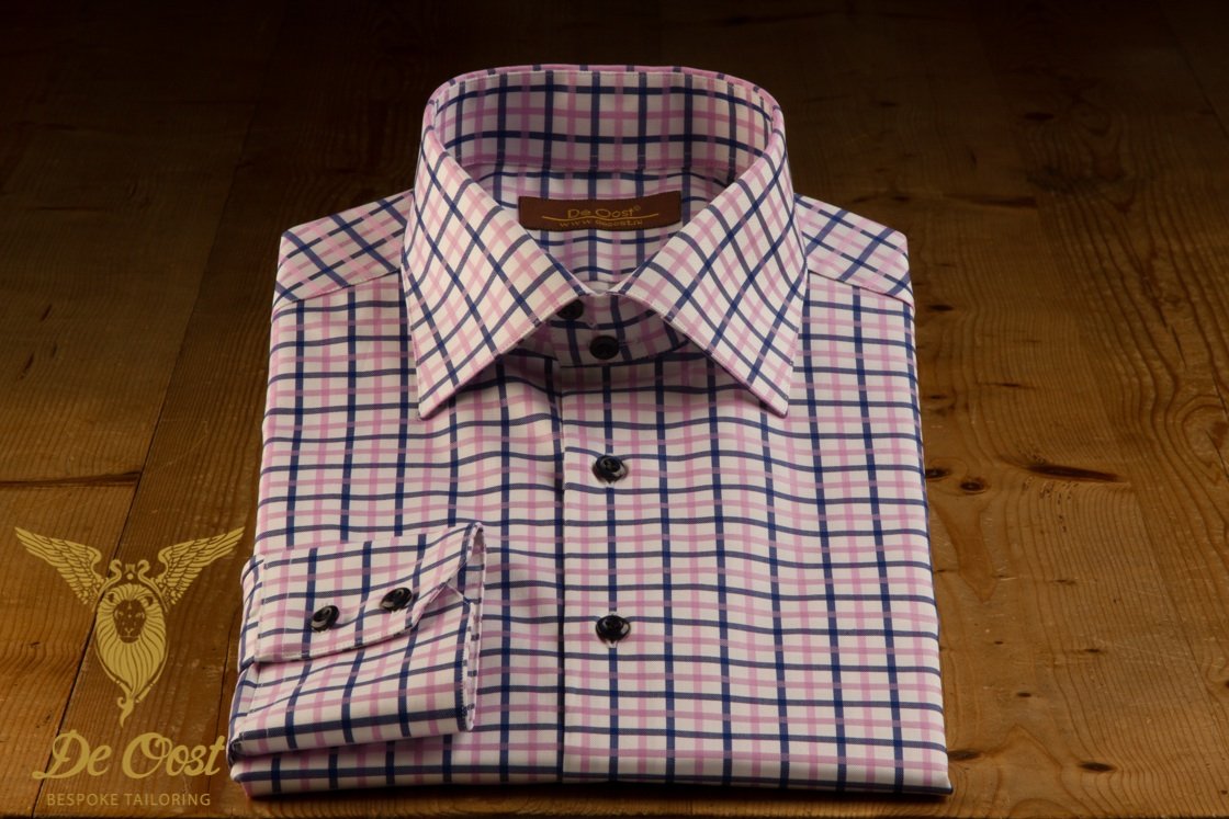 Overhemd smart casual op maat roze blauwe ruit (4).jpg