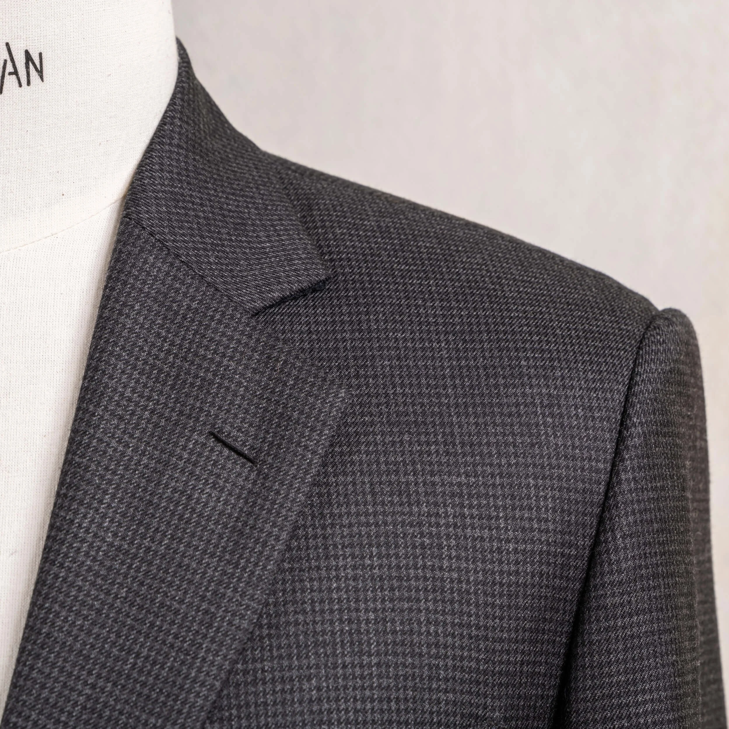 Bespoke Wedding Suit - Charcoal Puppytooth (Holland & Sherry)