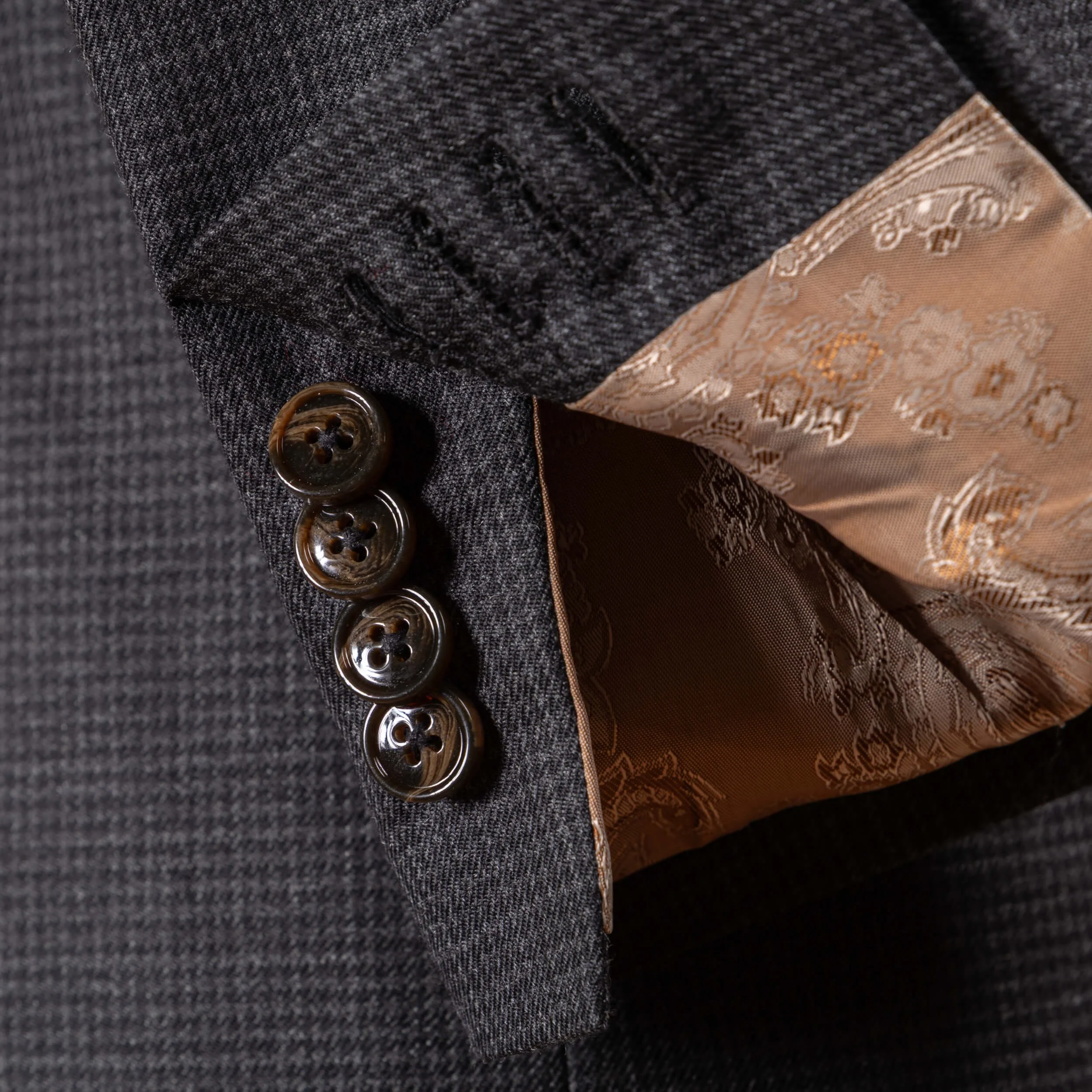 Bespoke Wedding Suit - Charcoal Puppytooth (Holland & Sherry)