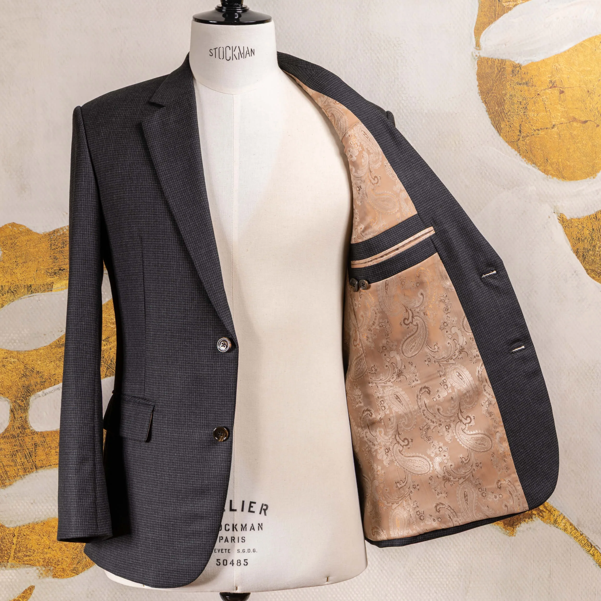 Bespoke Wedding Suit - Charcoal Puppytooth (Holland & Sherry)