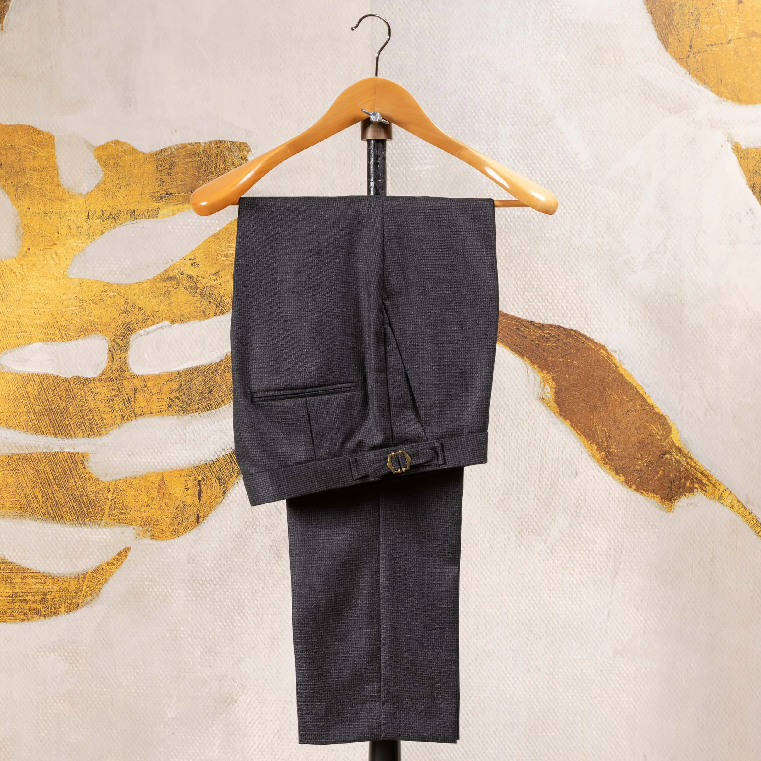 Bespoke Wedding Suit - Charcoal Puppytooth (Holland & Sherry)