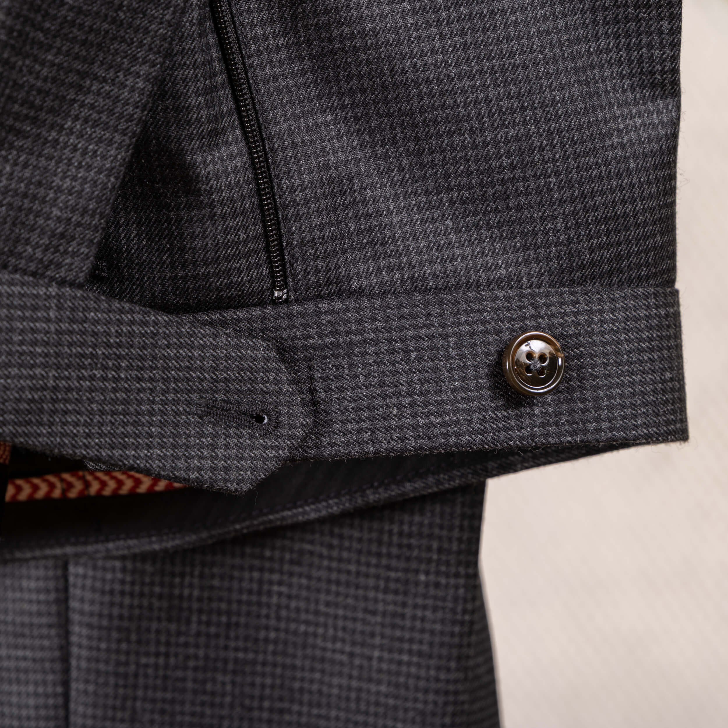 Bespoke Wedding Suit - Charcoal Puppytooth (Holland & Sherry)