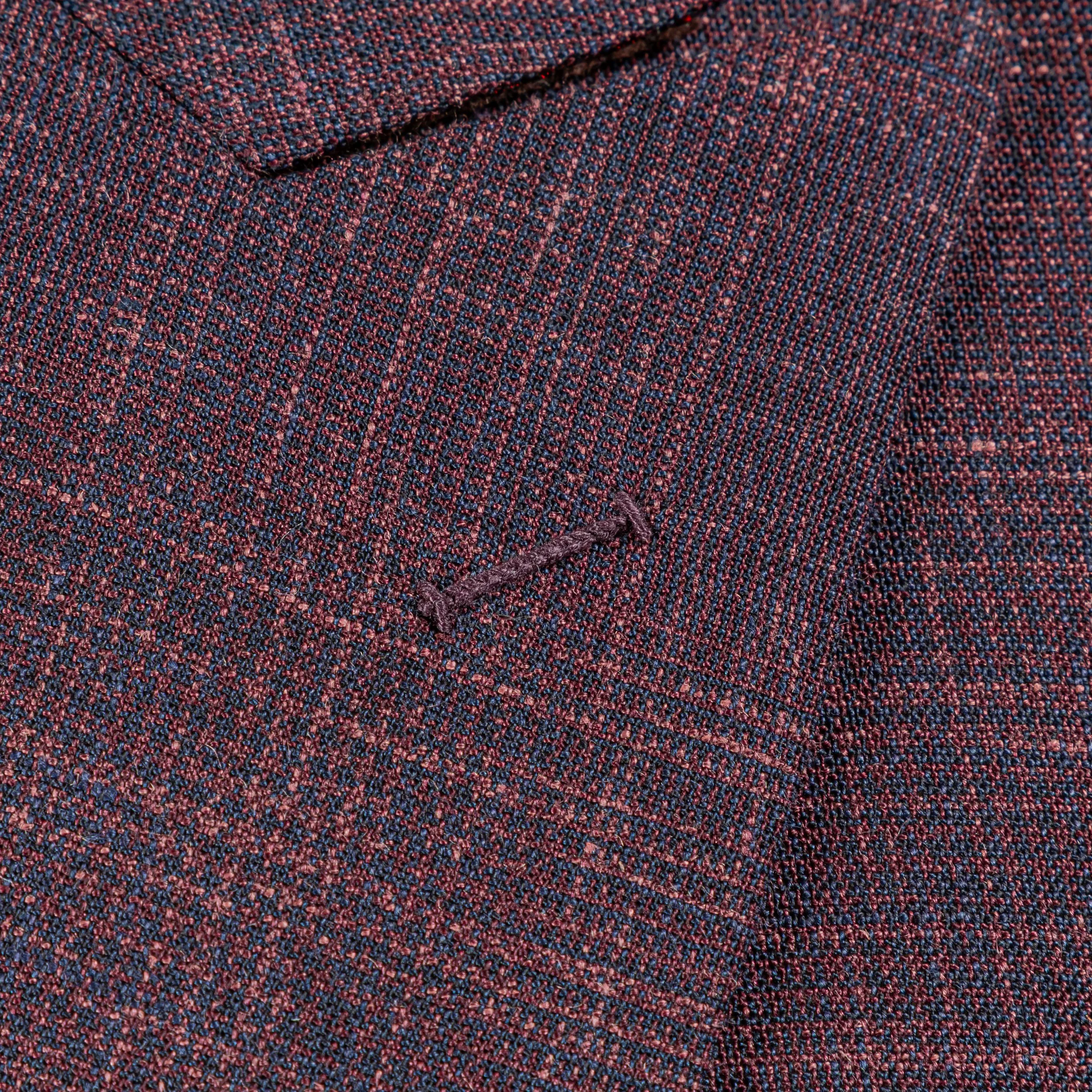 Bespoke Wedding Suit Aubergine, Wool, Linen and Silk (Caccioppoli Napoli)-7.jpg