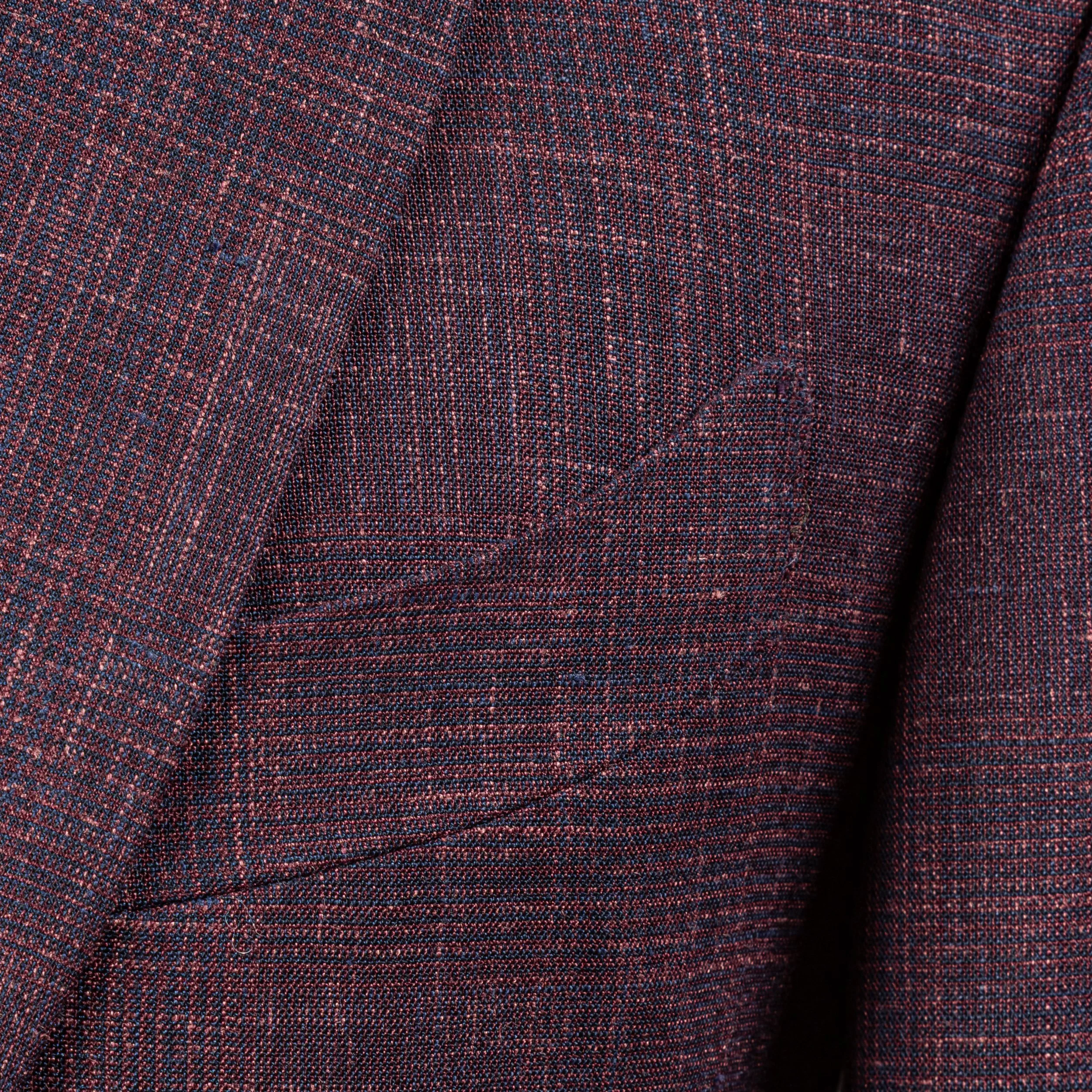 Bespoke Wedding Suit Aubergine, Wool, Linen and Silk (Caccioppoli Napoli)-8.jpg
