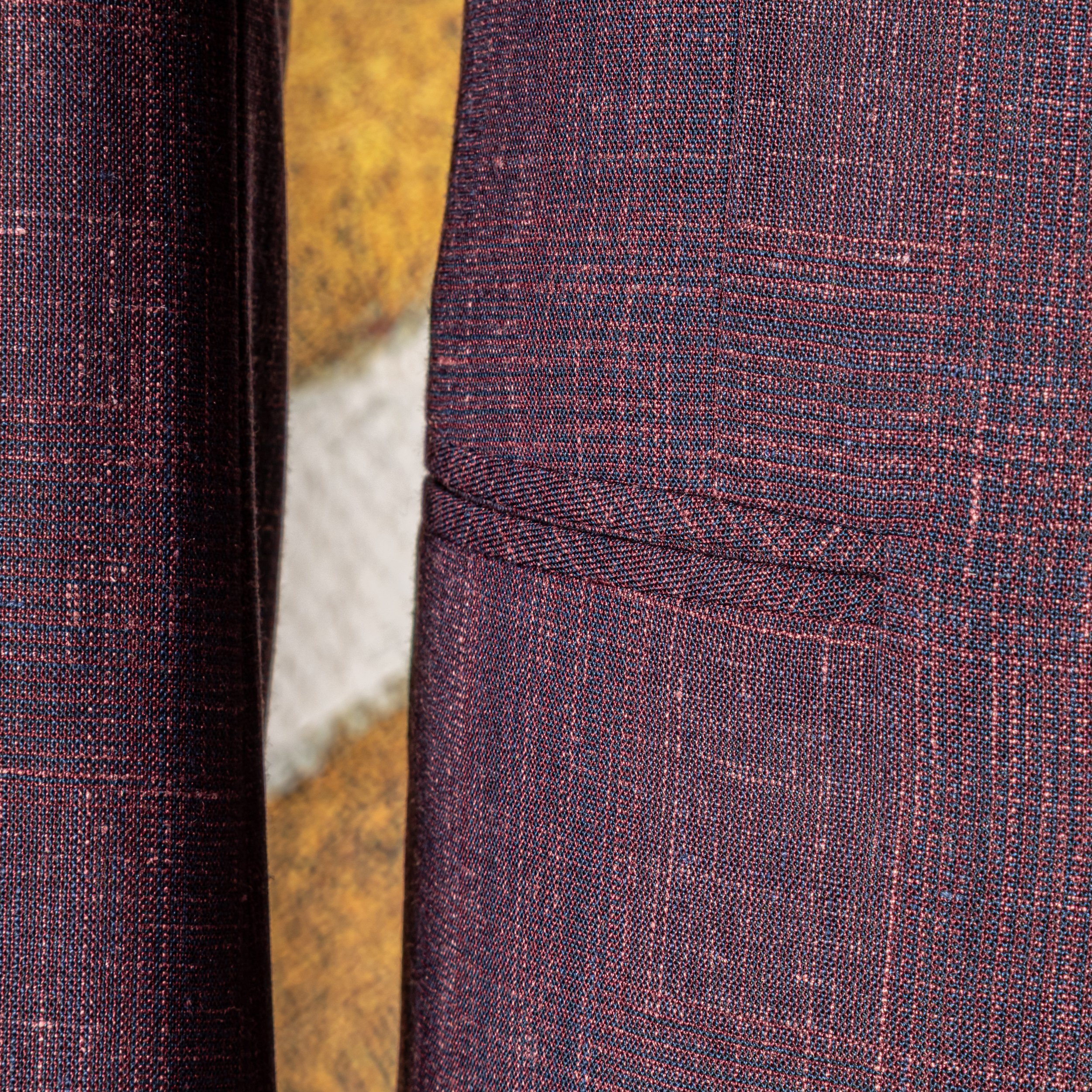 Bespoke Wedding Suit Aubergine, Wool, Linen and Silk (Caccioppoli Napoli)-10.jpg