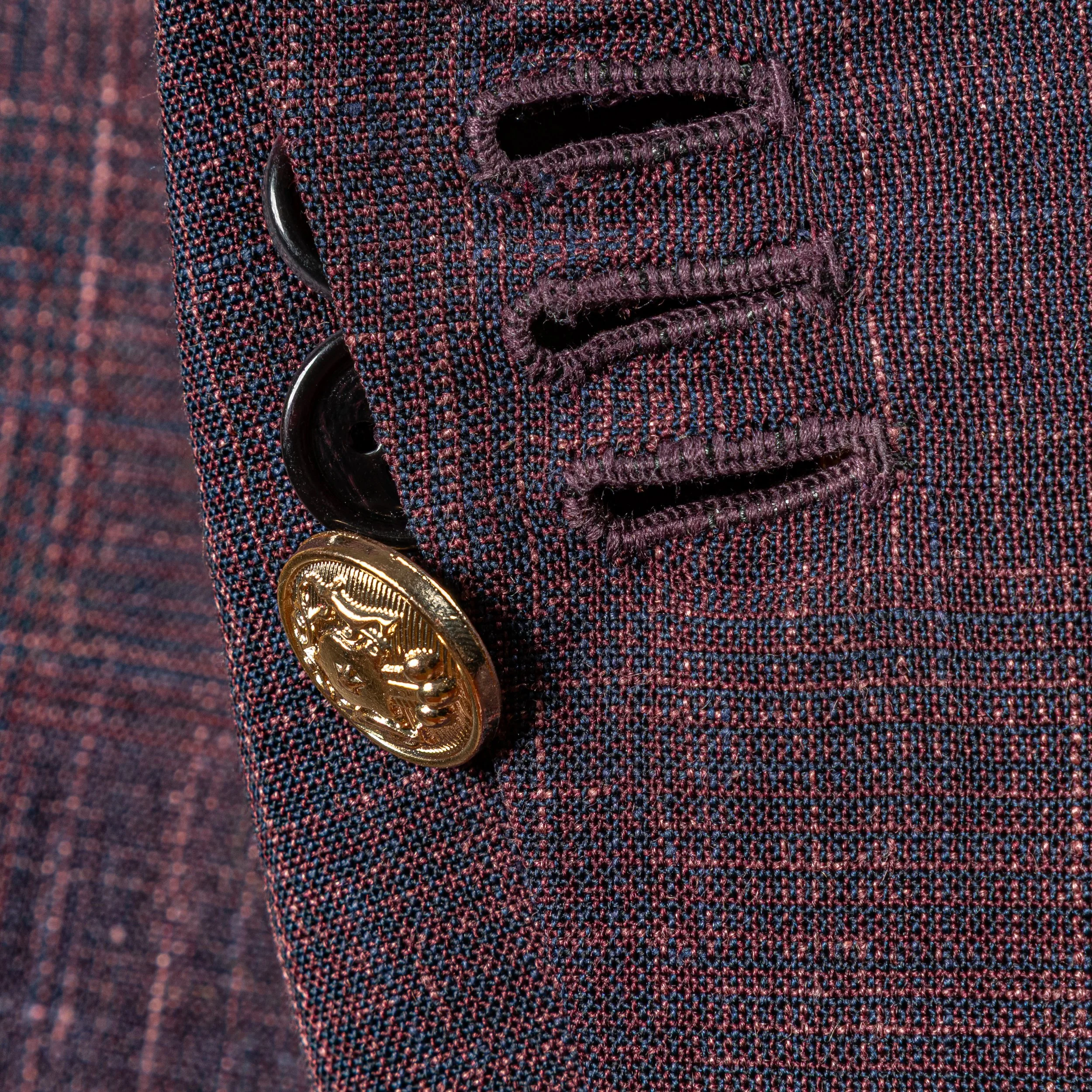 Bespoke Wedding Suit Aubergine, Wool, Linen and Silk (Caccioppoli Napoli)-14.jpg
