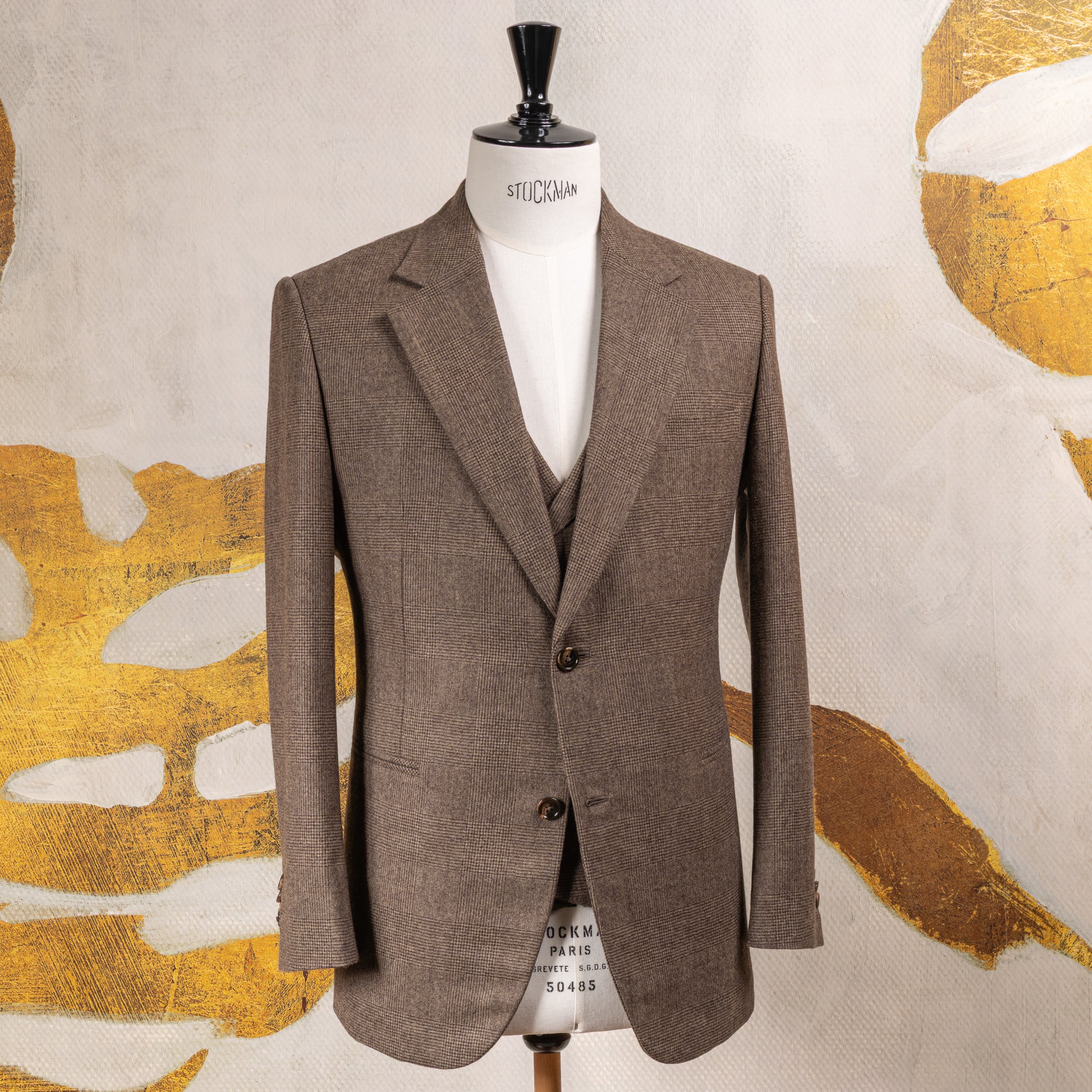 Brown 3-Piece Suit in Glen Check Flannel, Fox Brothers-12.jpg