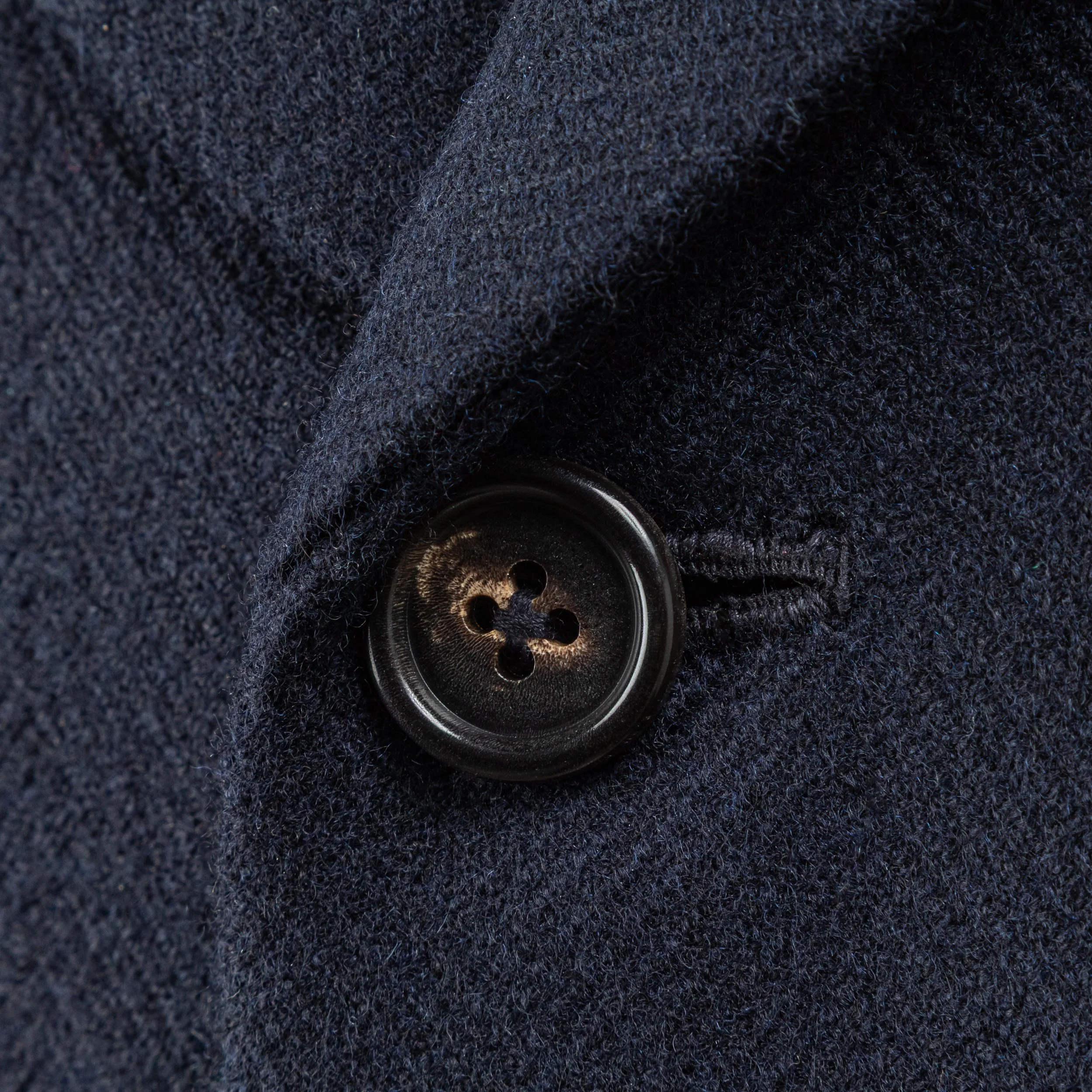 Classic bespoke overcoat in navy herringbone - Caccioppoli Cashmere & Wool-7.jpg