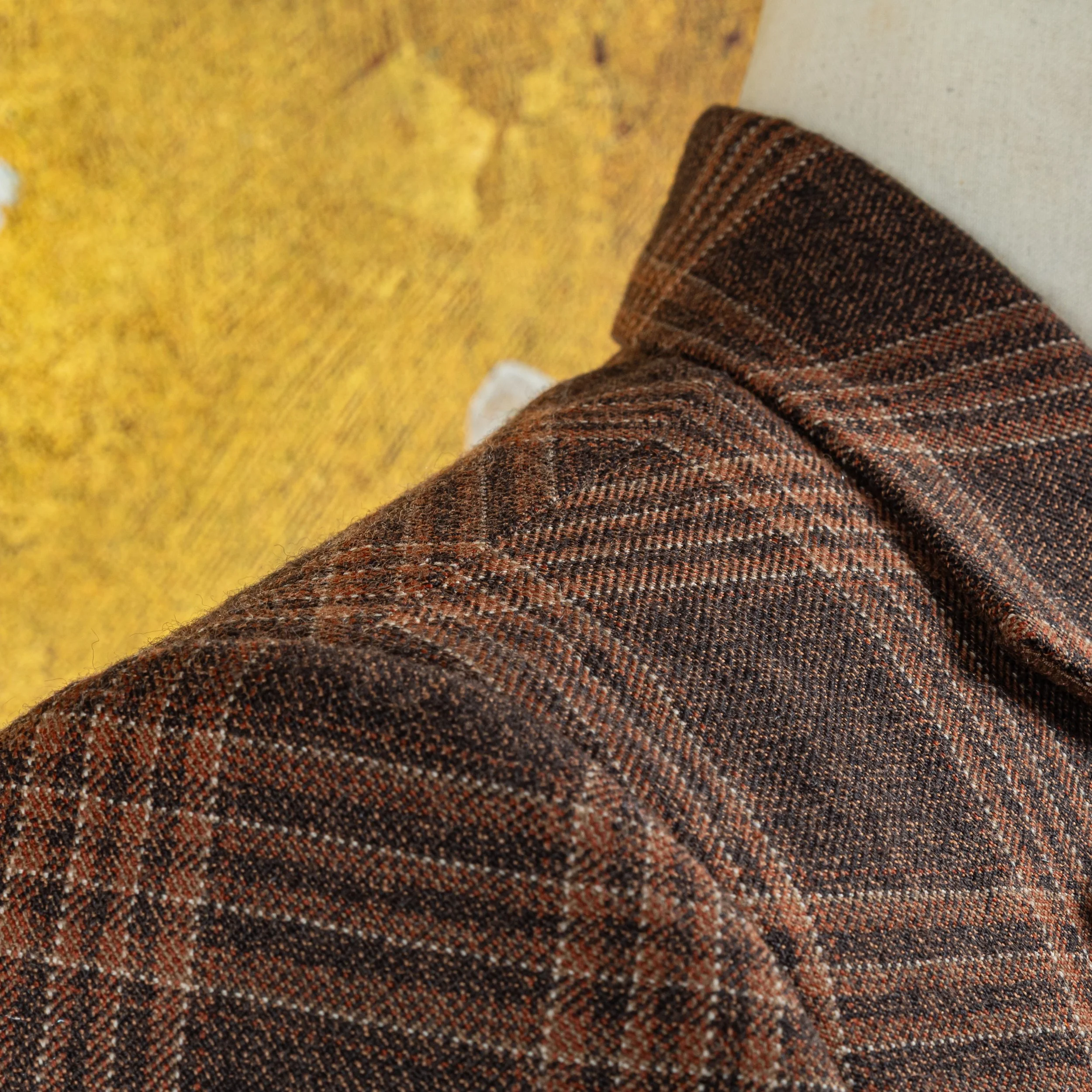 3-piece bespoke tweed suit with pink waistcoat - Holland & Sherry Moorland Tweed-9.jpg