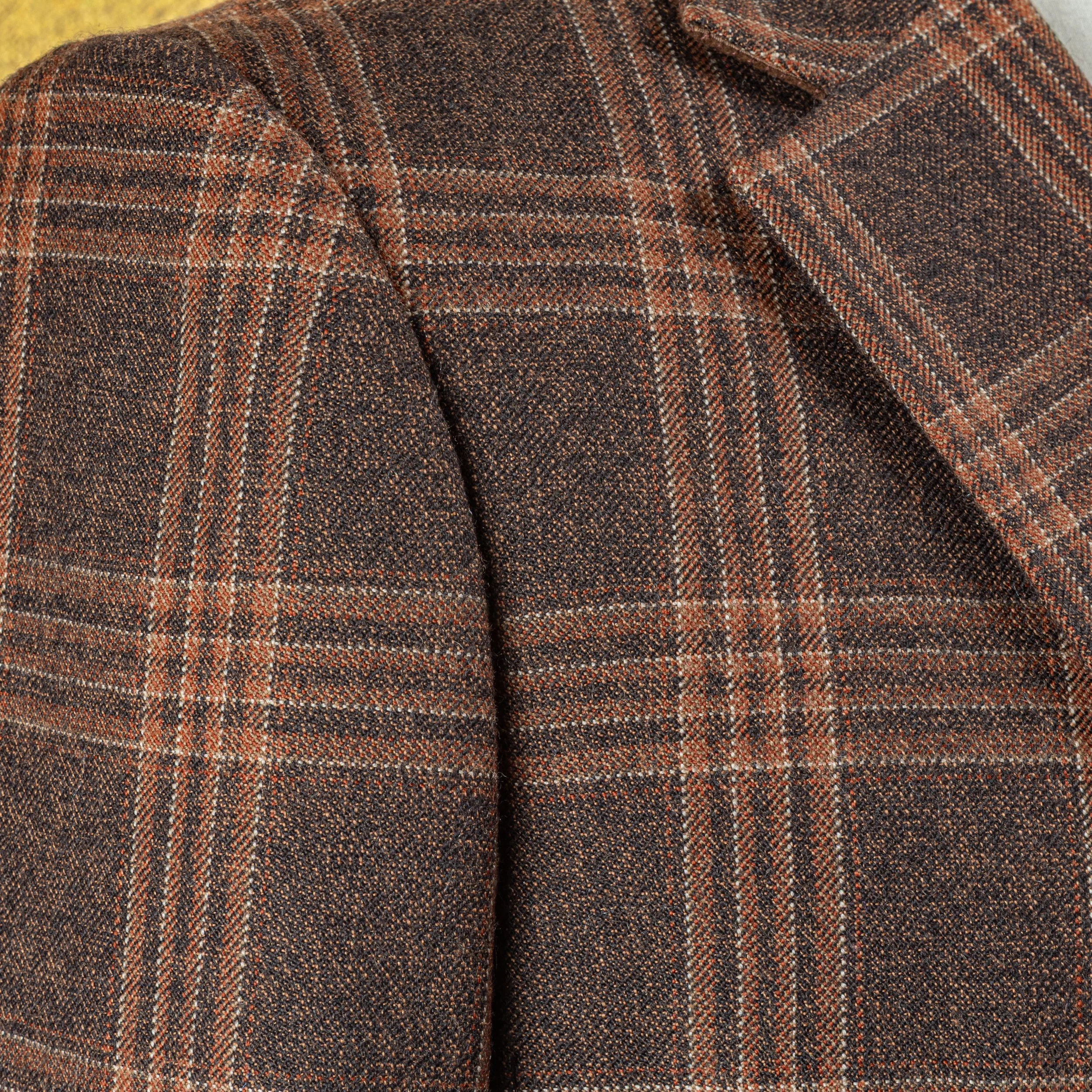 3-piece bespoke tweed suit with pink waistcoat - Holland & Sherry Moorland Tweed-10.jpg