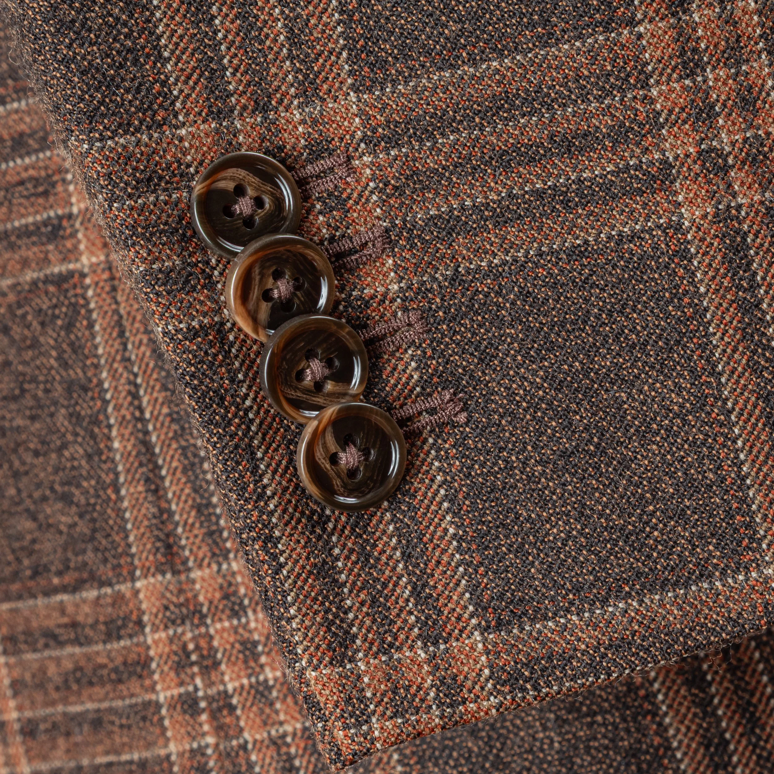 3-piece bespoke tweed suit with pink waistcoat - Holland & Sherry Moorland Tweed-11.jpg
