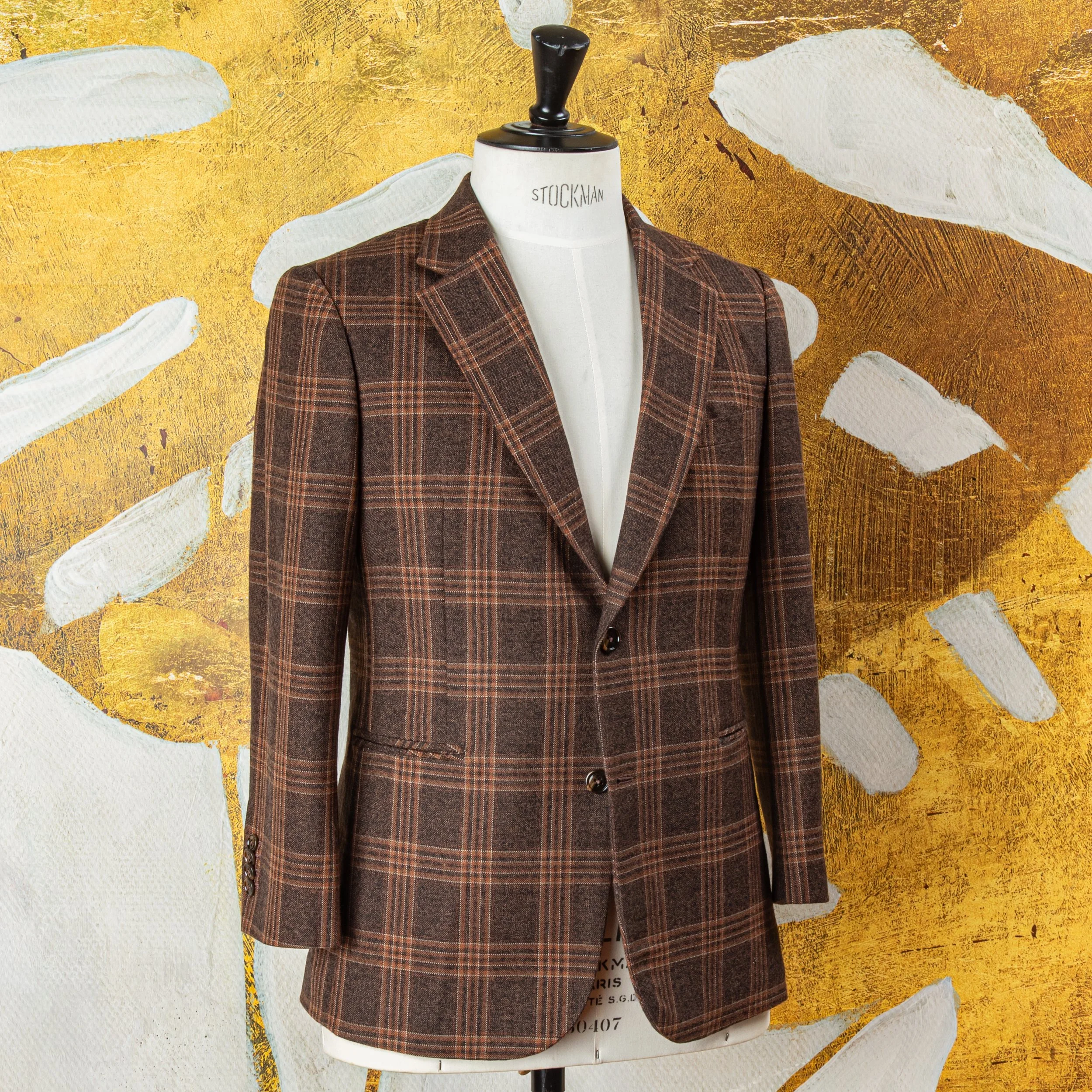 3-piece bespoke tweed suit with pink waistcoat - Holland & Sherry Moorland Tweed-18.jpg