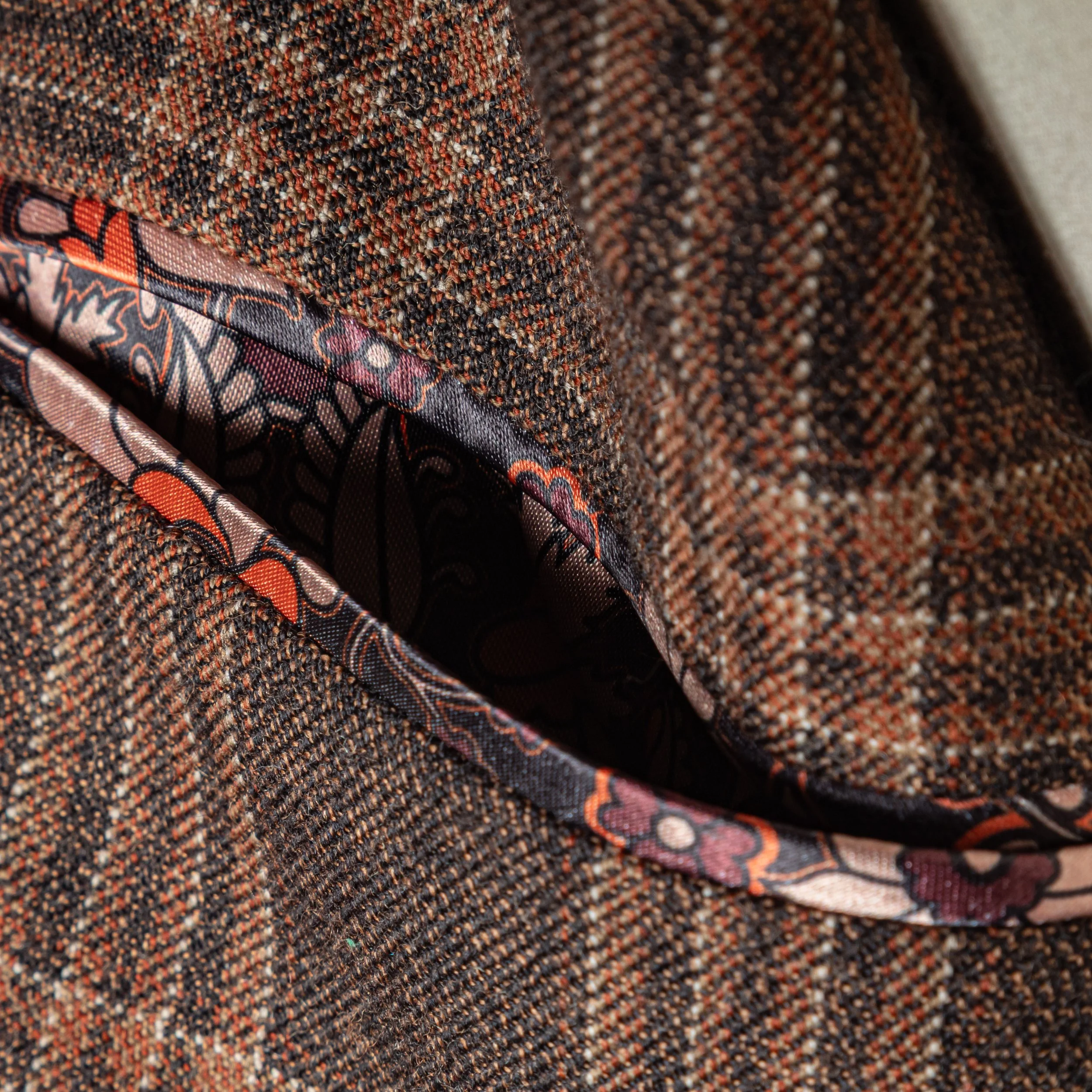 3-piece bespoke tweed suit with pink waistcoat - Holland & Sherry Moorland Tweed-22.jpg