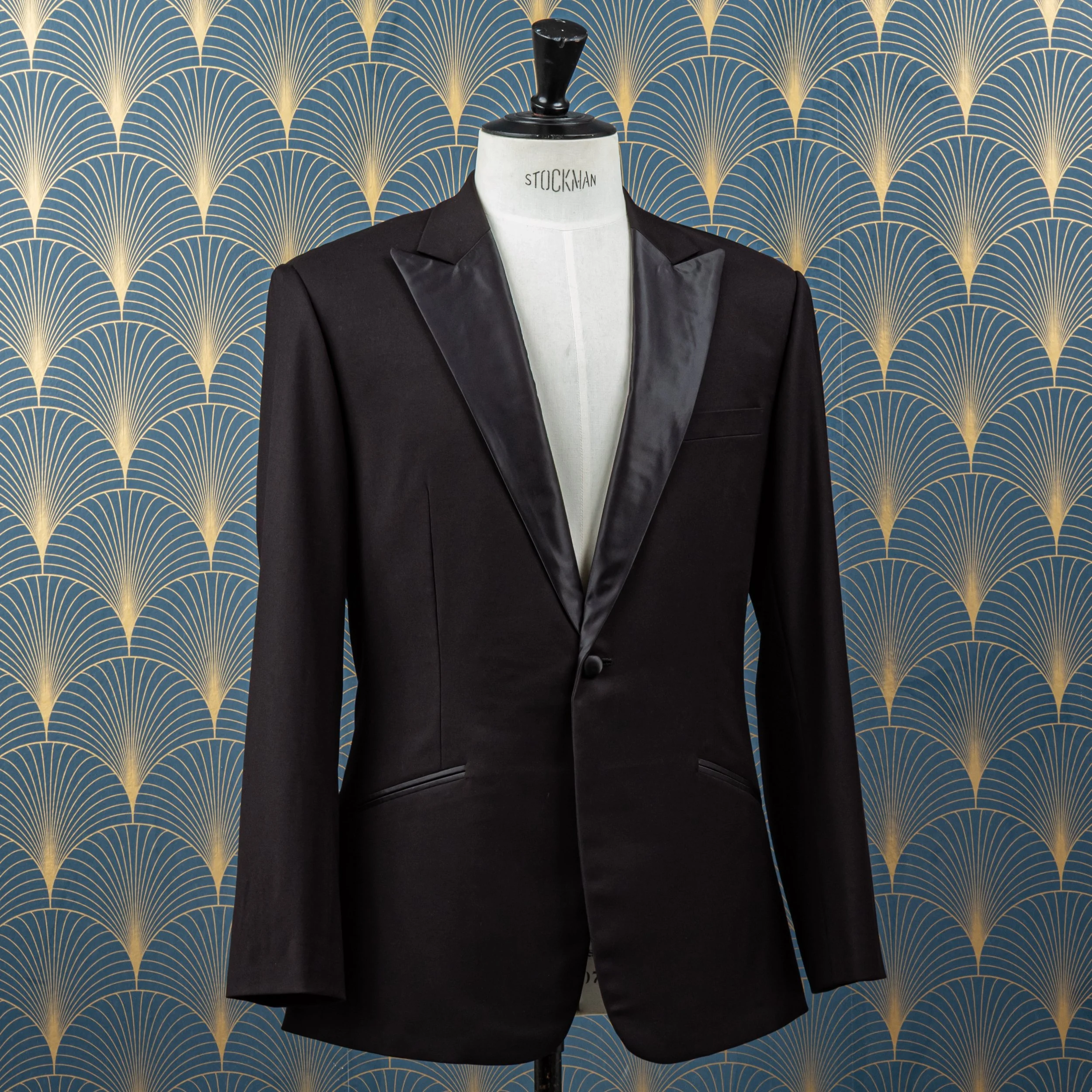 Classic bespoke tuxedo with peak lapels - Black merino wool-2.jpg