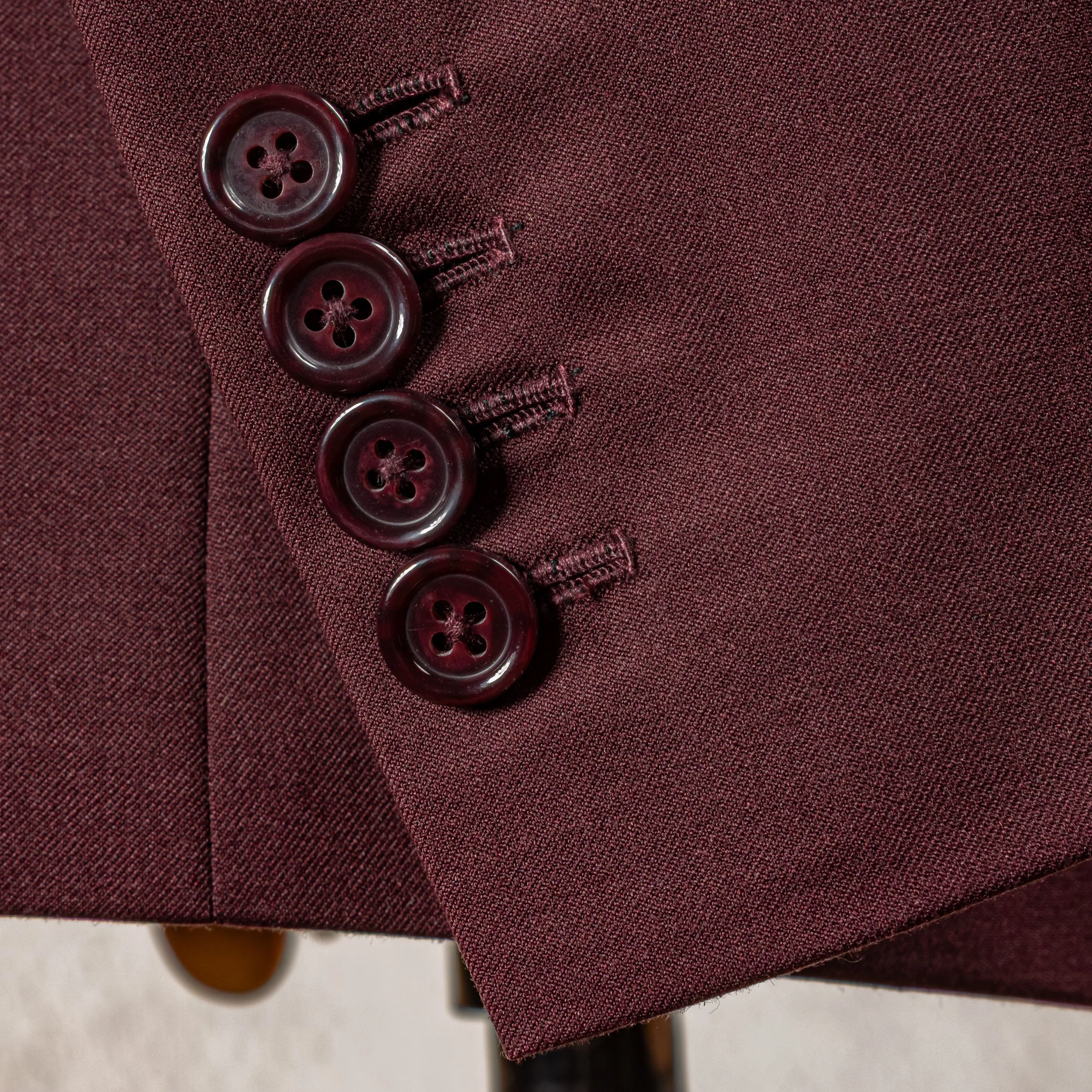 Burgundy 3-piece bespoke wedding suit - Dark red merino wool-16.jpg