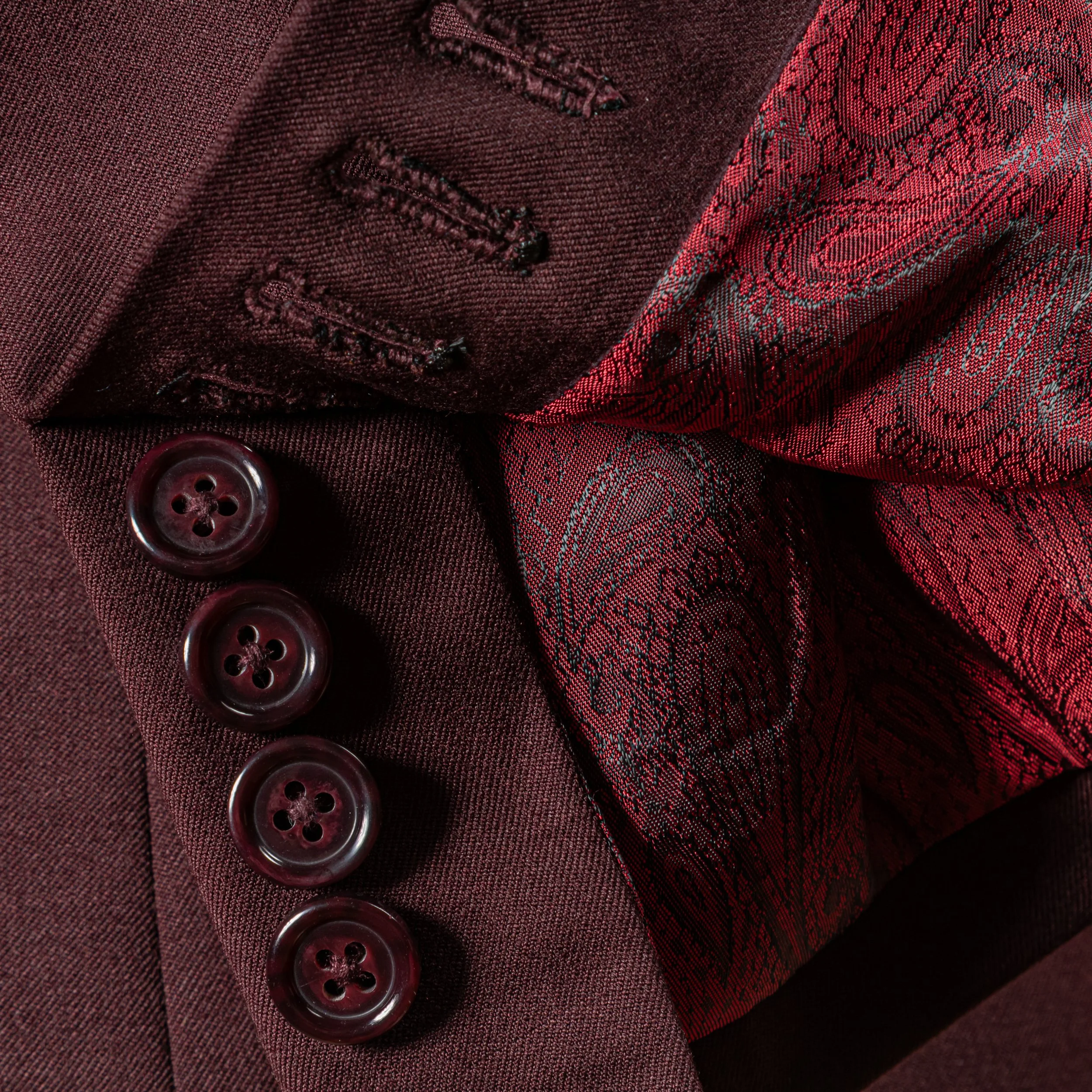 Burgundy 3-piece bespoke wedding suit - Dark red merino wool-17.jpg