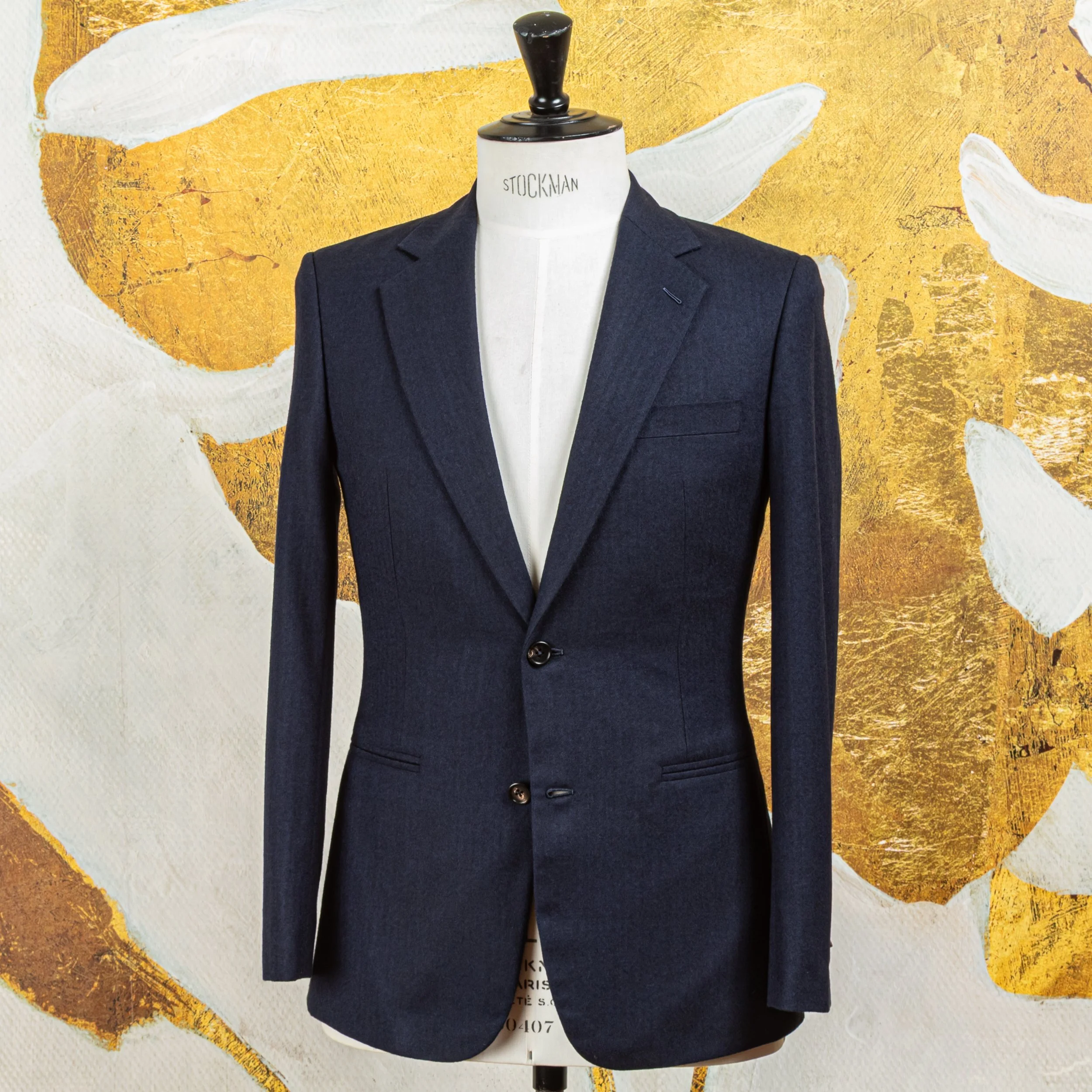 Navy bespoke flannel suit in herringbone - Bateman Ogden-2.jpg