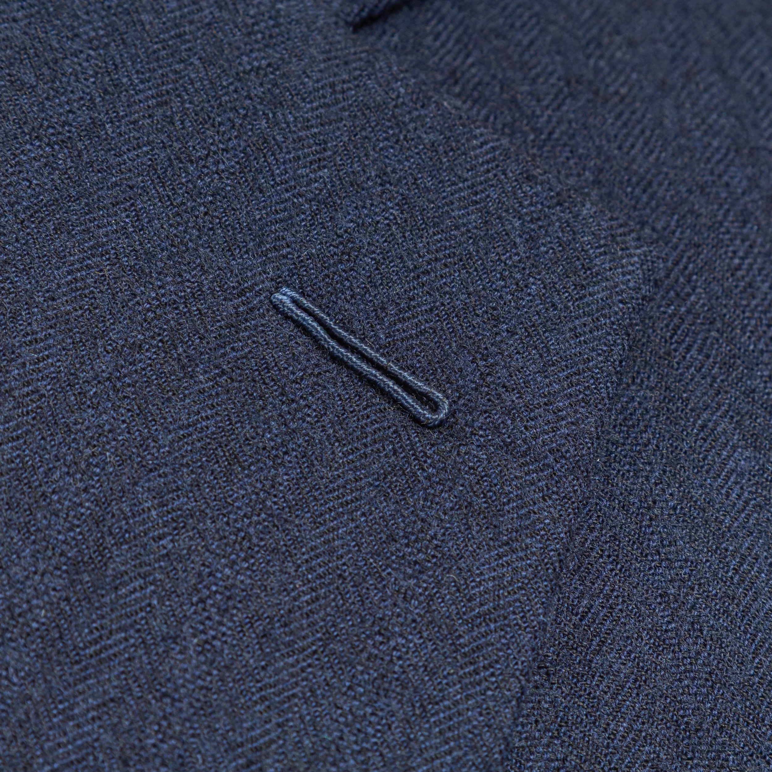 Navy bespoke flannel suit in herringbone - Bateman Ogden-5.jpg