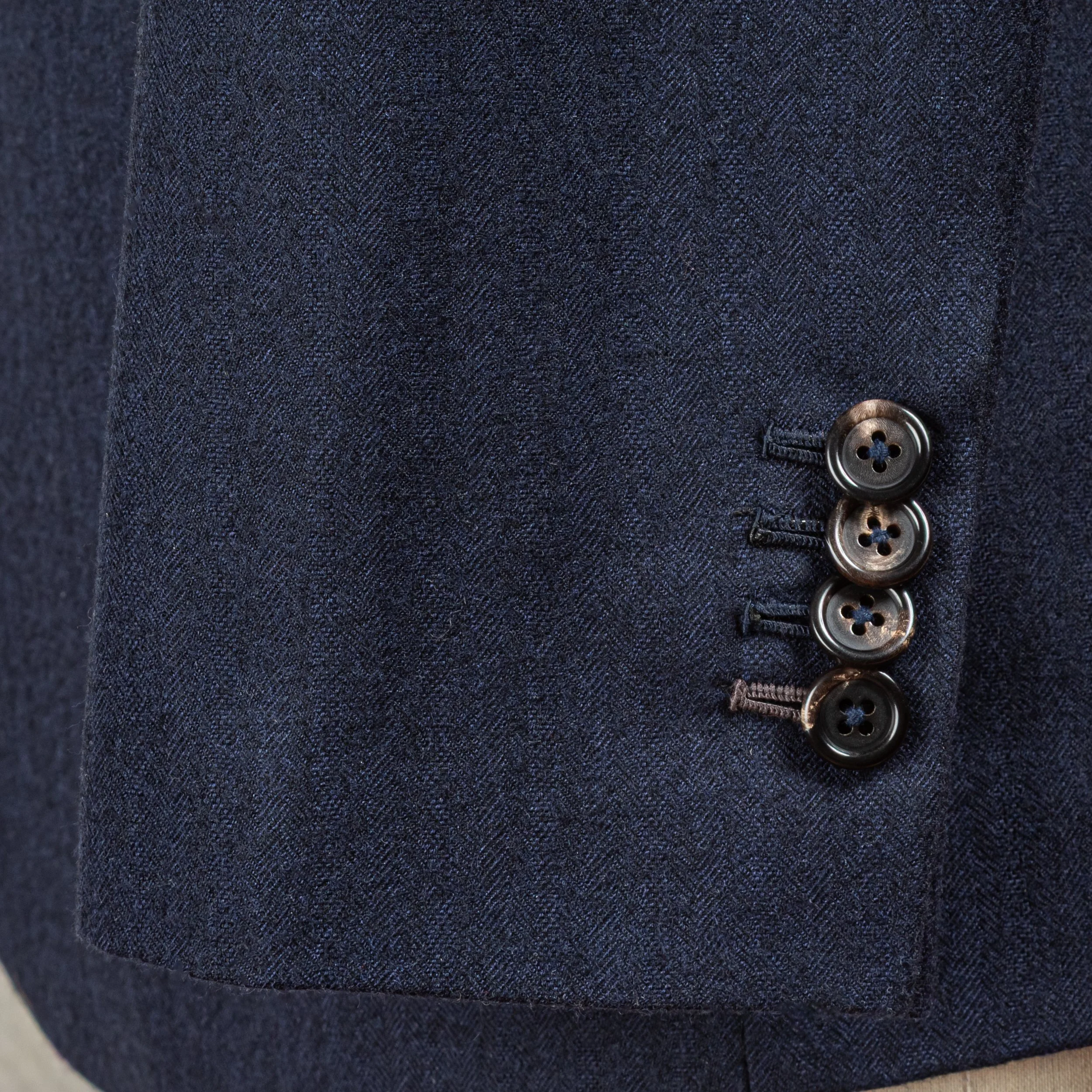 Navy bespoke flannel suit in herringbone - Bateman Ogden-10.jpg