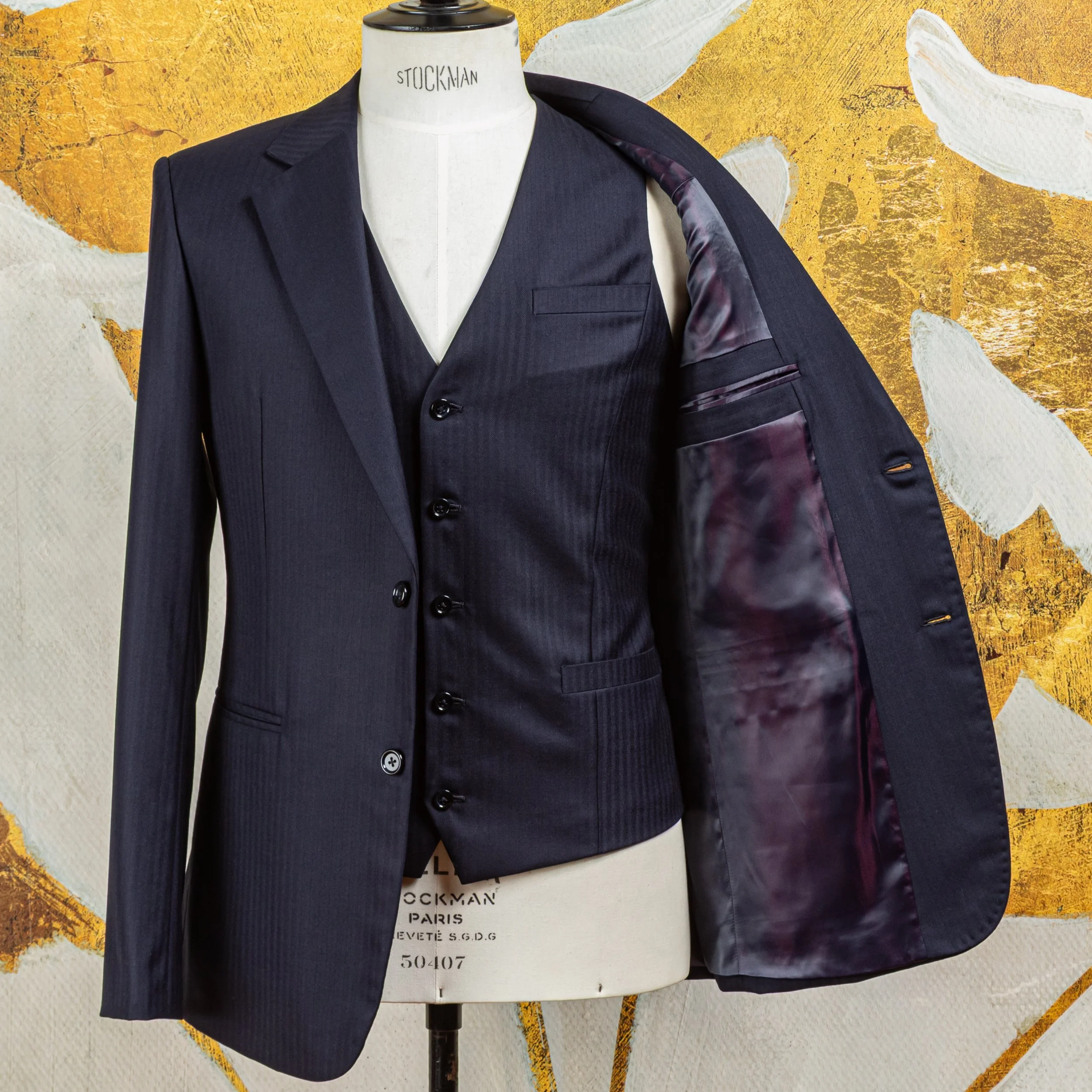3-piece navy bespoke suit in heavyweight Super 150's wool - Huddersfield Fine Worsteds-16.jpg