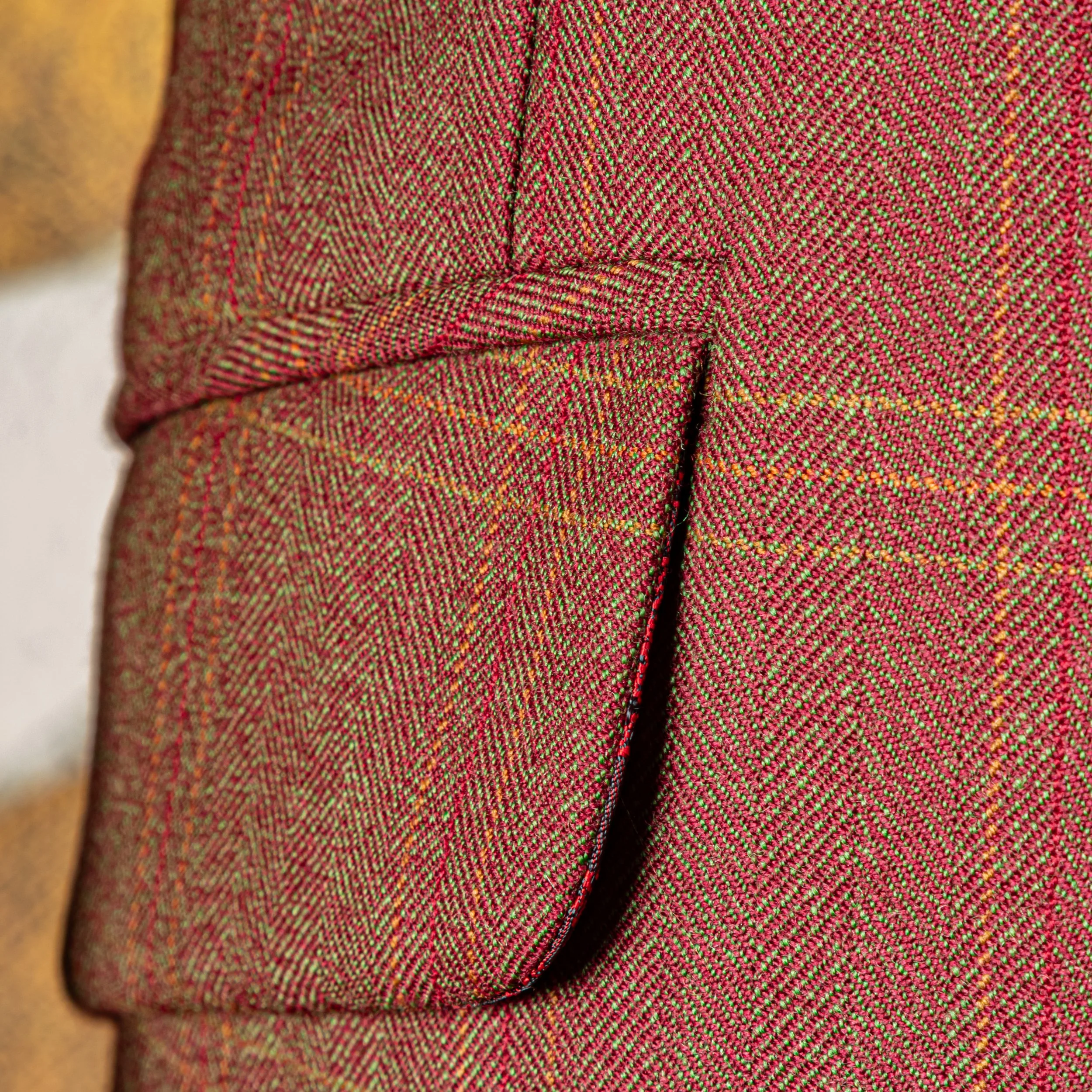 Bespoke tweed jacket in a red-gold check - Bateman Ogden Town & Country-10.jpg