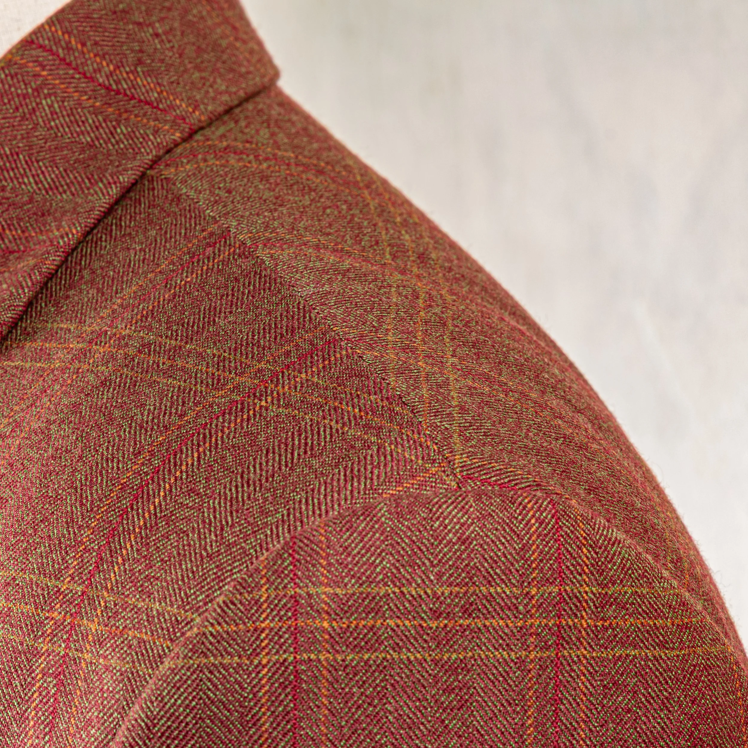 Bespoke tweed jacket in a red-gold check - Bateman Ogden Town & Country-13.jpg