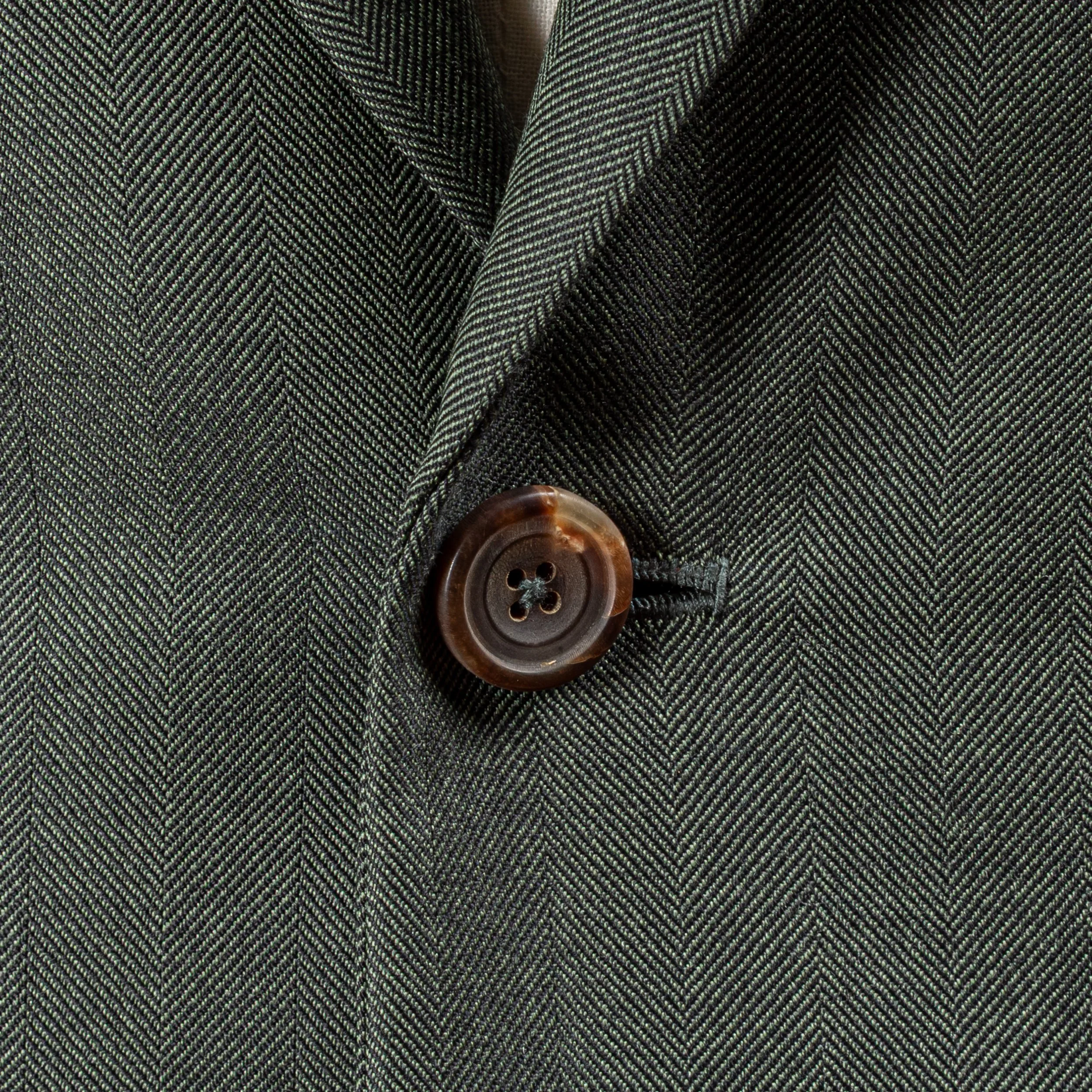 Green Wedding Suit in Herringbone Merino Summer Wool - Caccioppoli Napoli-6.jpg