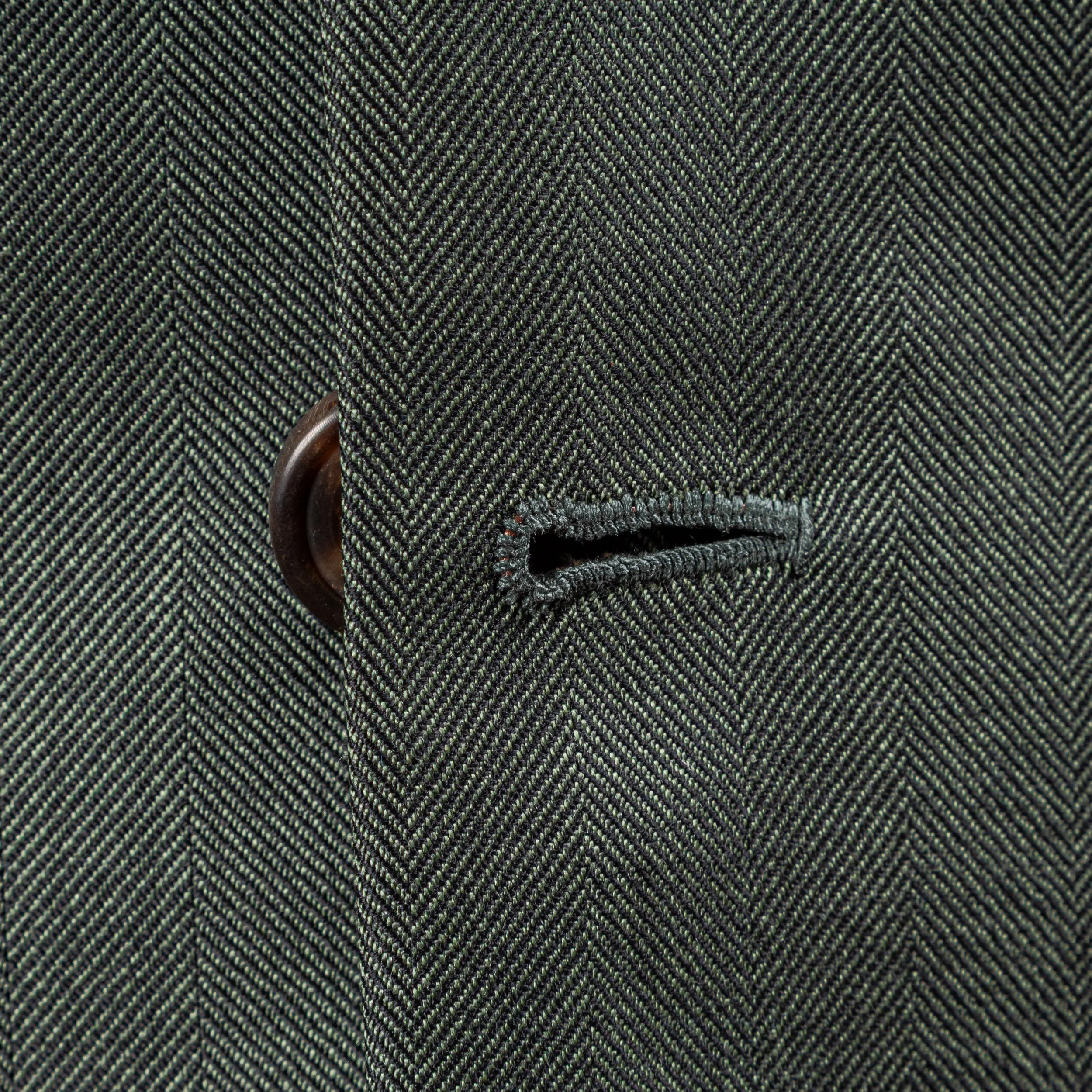 Green Wedding Suit in Herringbone Merino Summer Wool - Caccioppoli Napoli-8.jpg